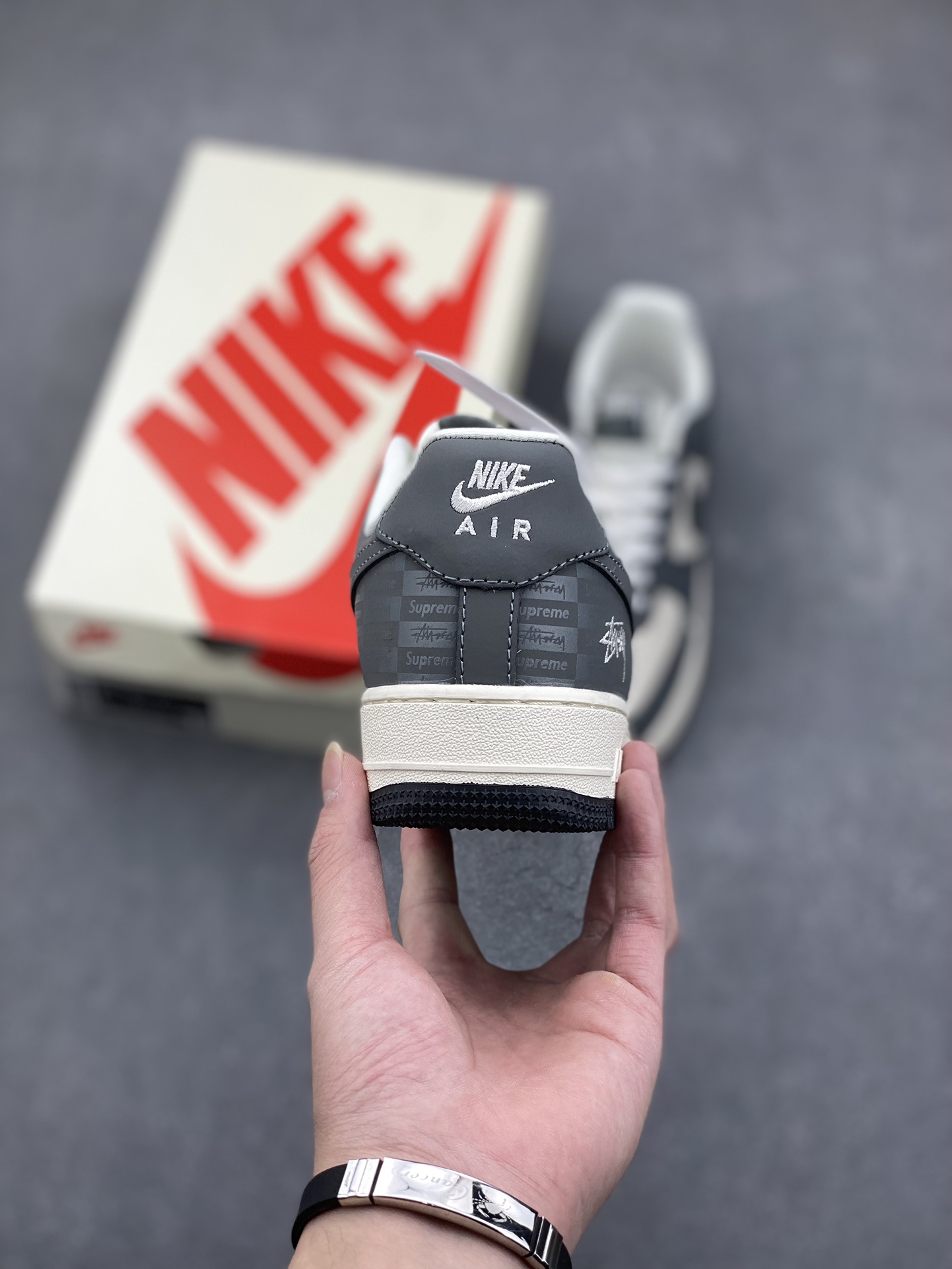 Nike Air Force 1 '07 Low Stussy Collab Sneakers - Cream/Grey Shadow Edition 5 i1732380955 9618 1