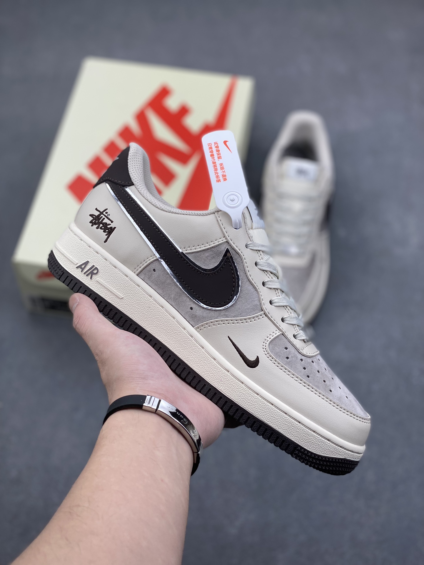 Nike Air Force 1 '07 Low Stussy Collab Sneakers - Cream/Black 2 i1732485514 2258 7