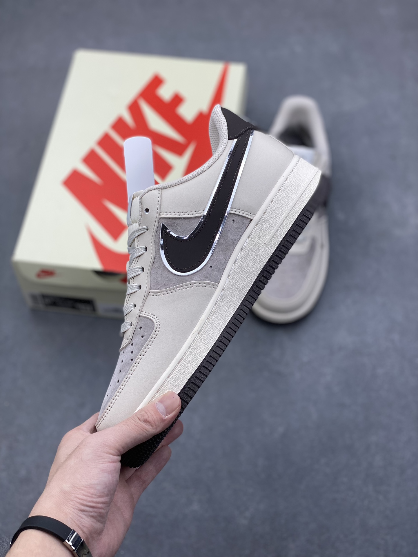 Nike Air Force 1 '07 Low Stussy Collab Sneakers - Cream/Black 4 i1732485514 9075 8