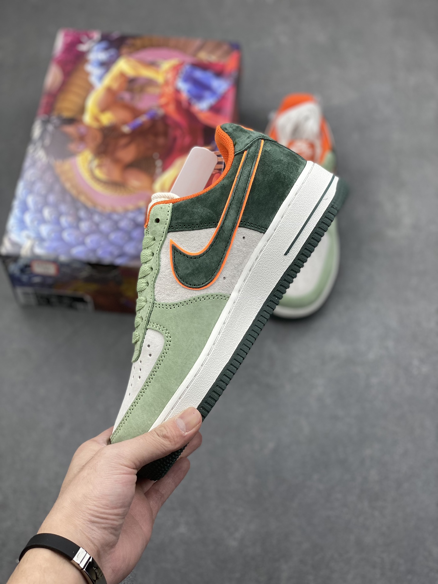 Nike Air Force 1 Low '07 Green Suede Casual Sneakers 4 i1732491127 816 3