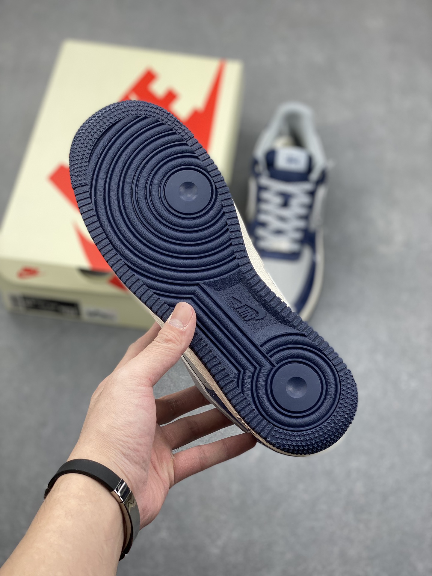 Nike Air Force 1 '07 Low Stussy Collab Sneakers - Gray Blue Suede 7 i1732491235 8654 5