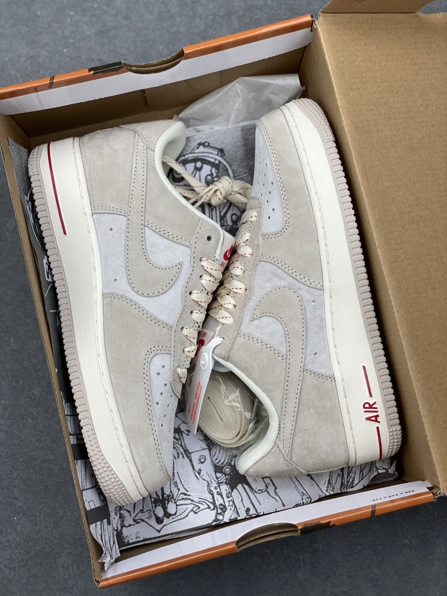 AKIRA x Nike Air Force 1 Low '07 Light Pink Suede Sneakers - Size 36-45 10 i1732564249 446 0