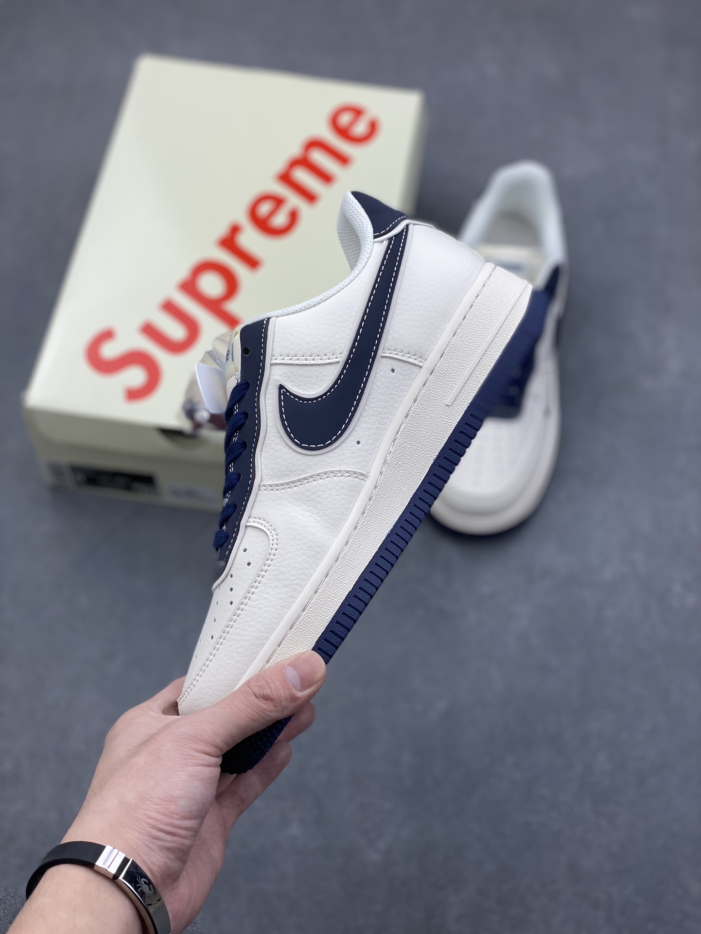 Nike Air Force 1 '07 Low Stone Island Supreme Collab - Navy/Cream 4 i1732566056 3716 2