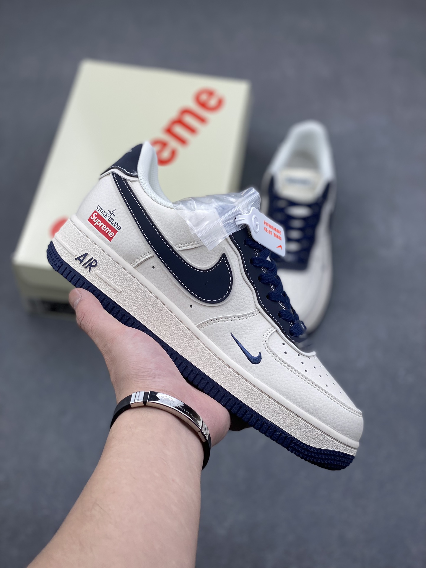 Nike Air Force 1 '07 Low Stone Island Supreme Collab - Navy/Cream 2 i1732566056 7866 1