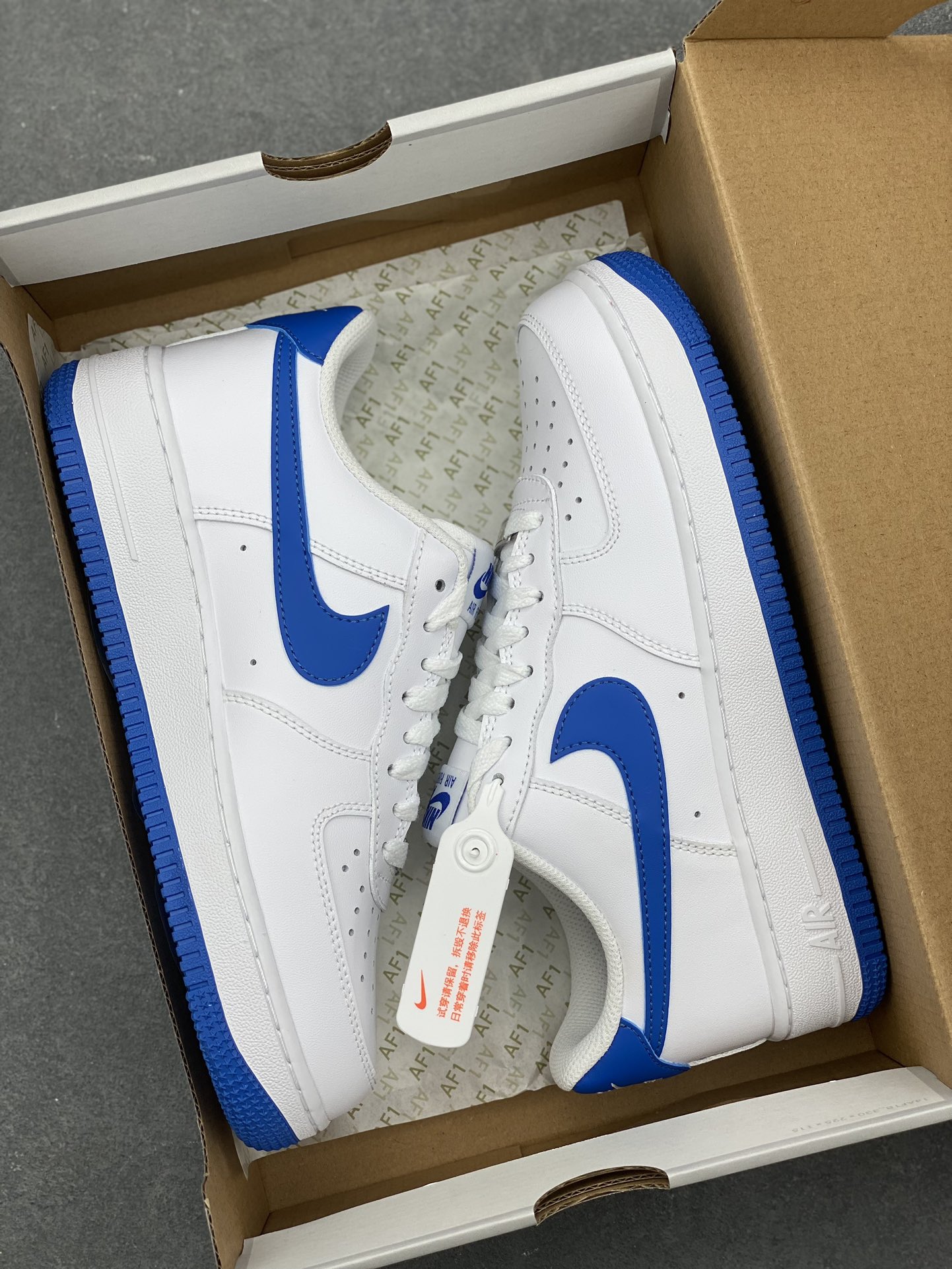 Nike Air Force 1 '07 Low White Royal Blue Casual Sneakers FJ4146-103 10 i1732811184 4399 2
