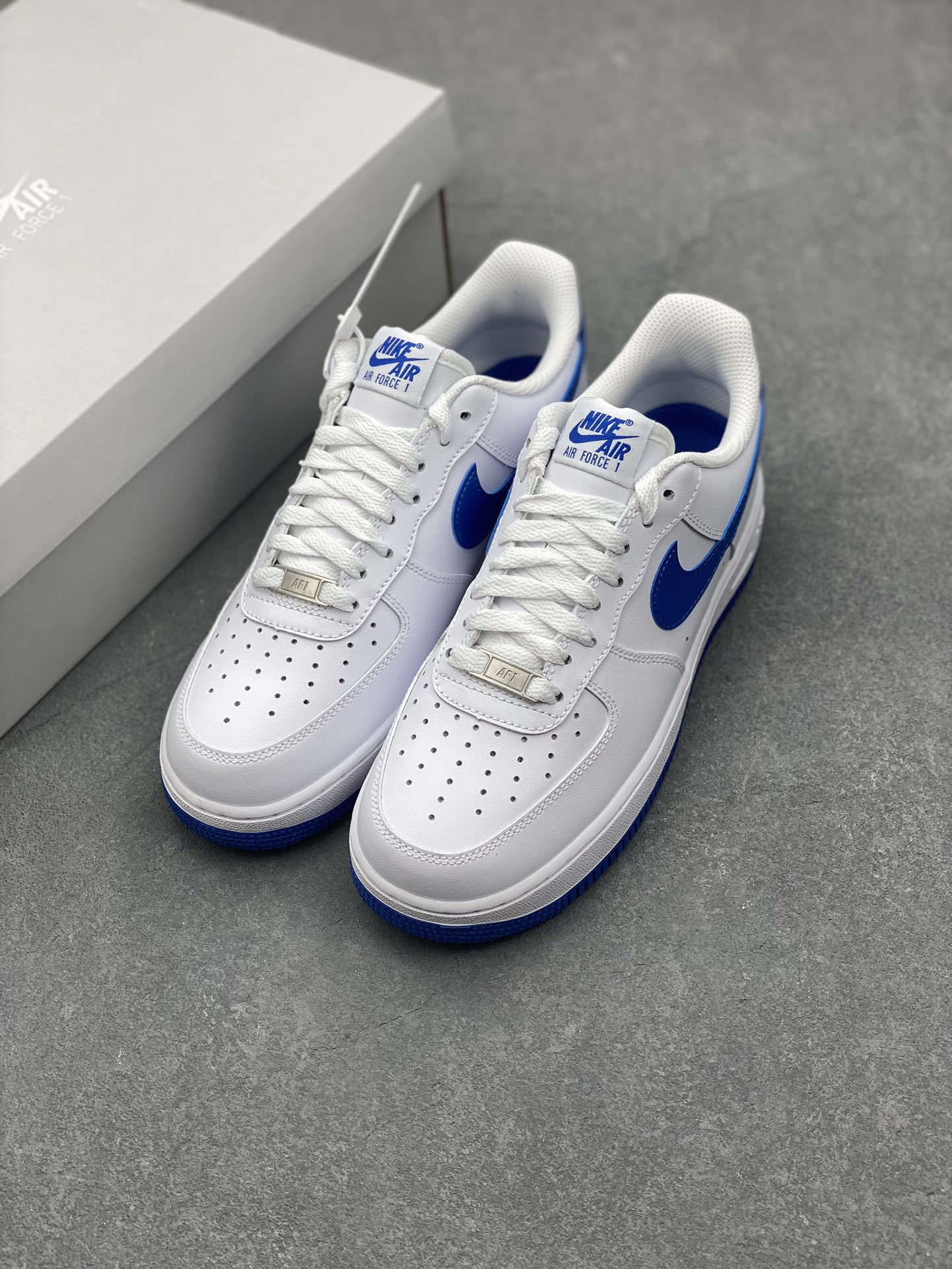 Nike Air Force 1 '07 Low White Royal Blue Casual Sneakers FJ4146-103 9 i1732811184 98 7