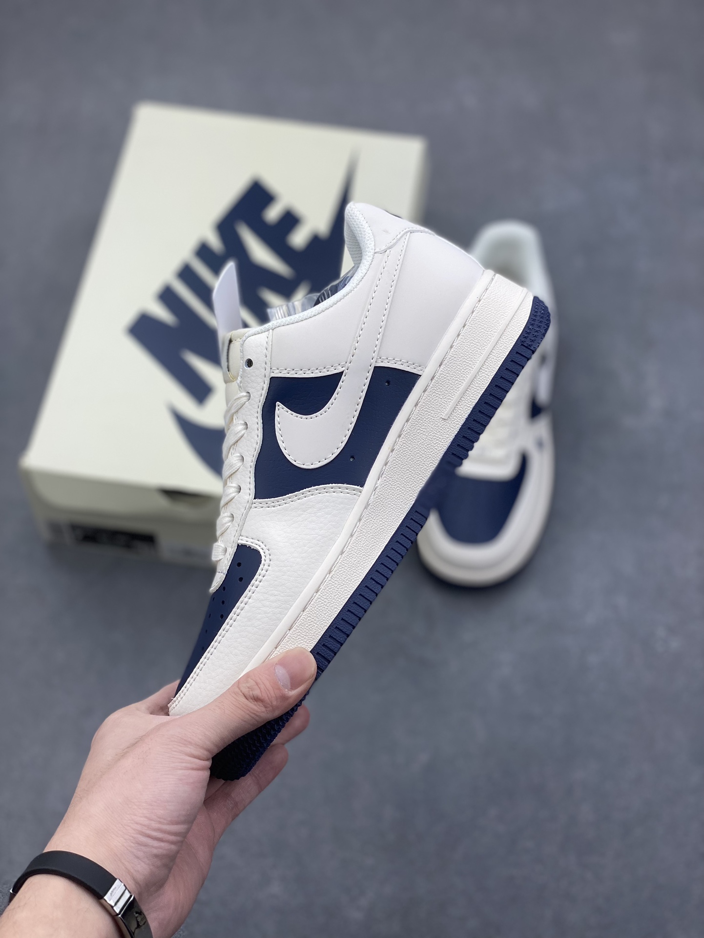 Nike Air Force 1 '07 Low Burberry Collab Sneakers - White/Navy 4 i1732811309 6317 7
