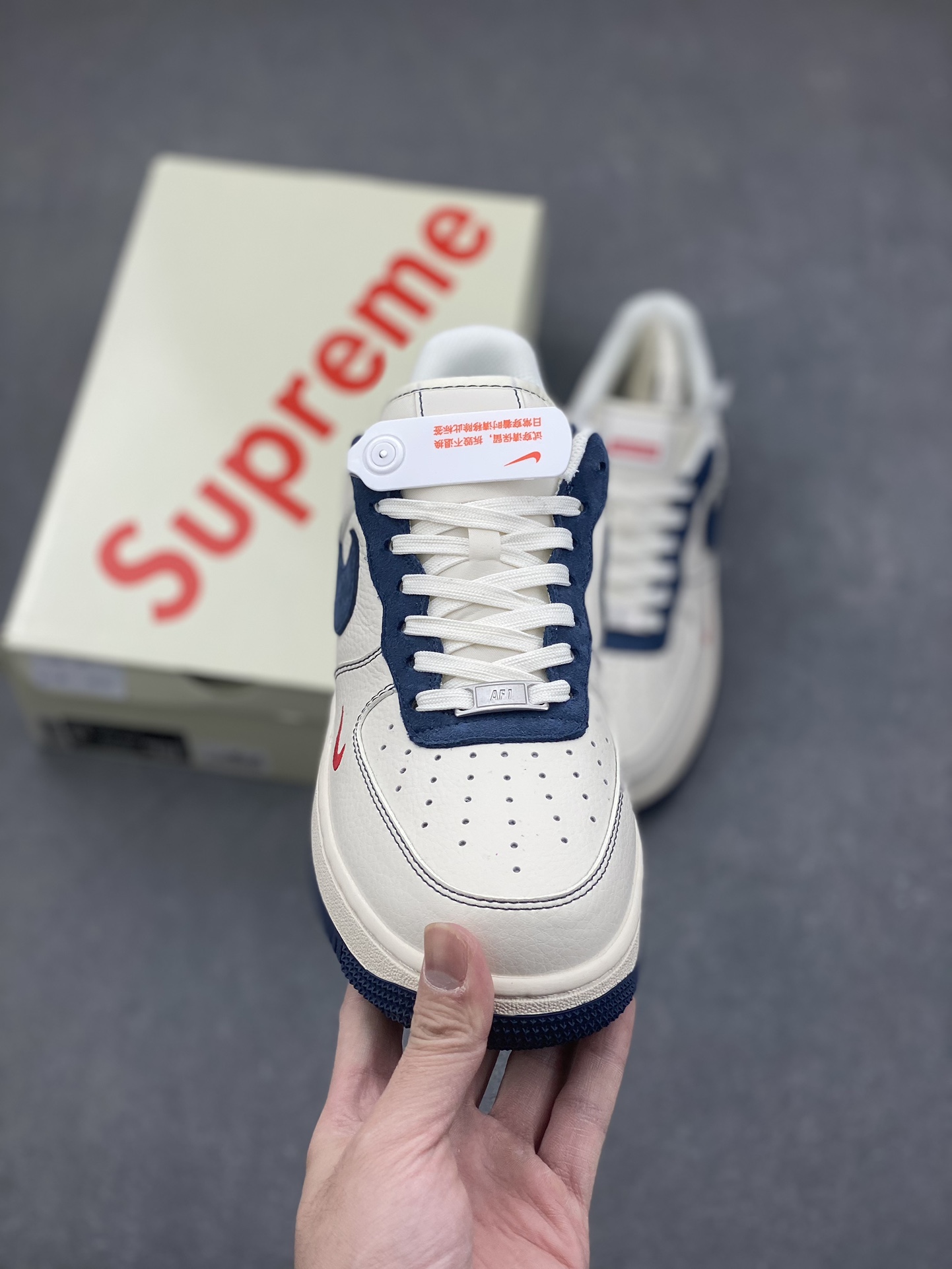Nike Air Force 1 '07 Low Supreme Collaboration Sneakers - Blue/White 3 i1732915232 6266 3