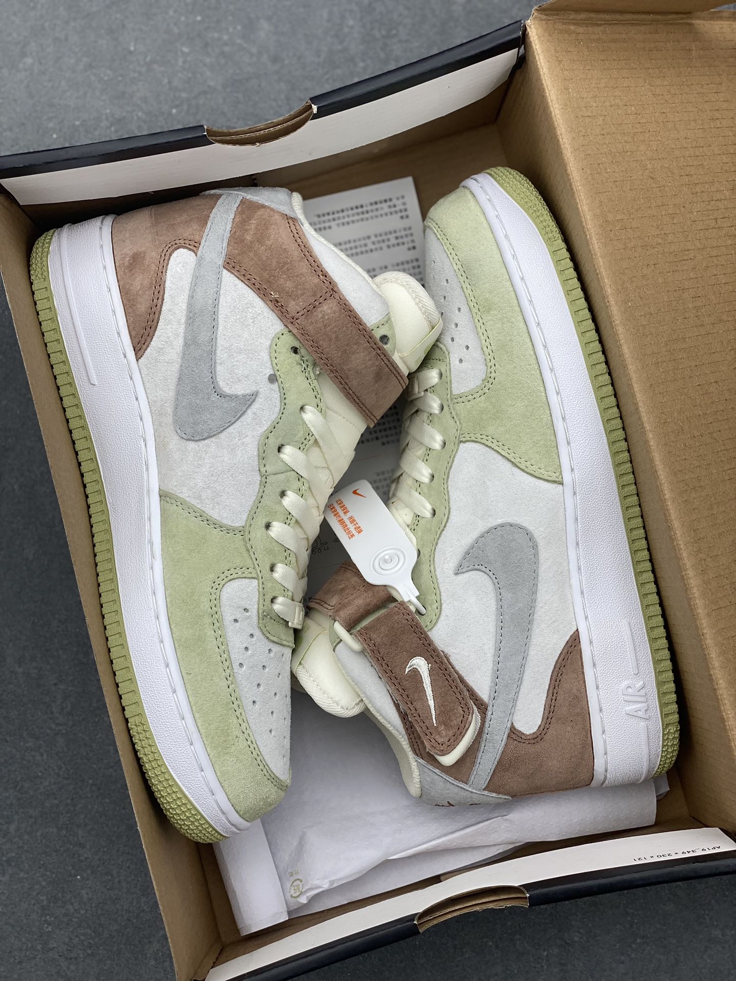 Nike Air Force 1 MID '07 Light Green/Grey Casual Sneakers,Original Suede 10 i1732915457 132 6