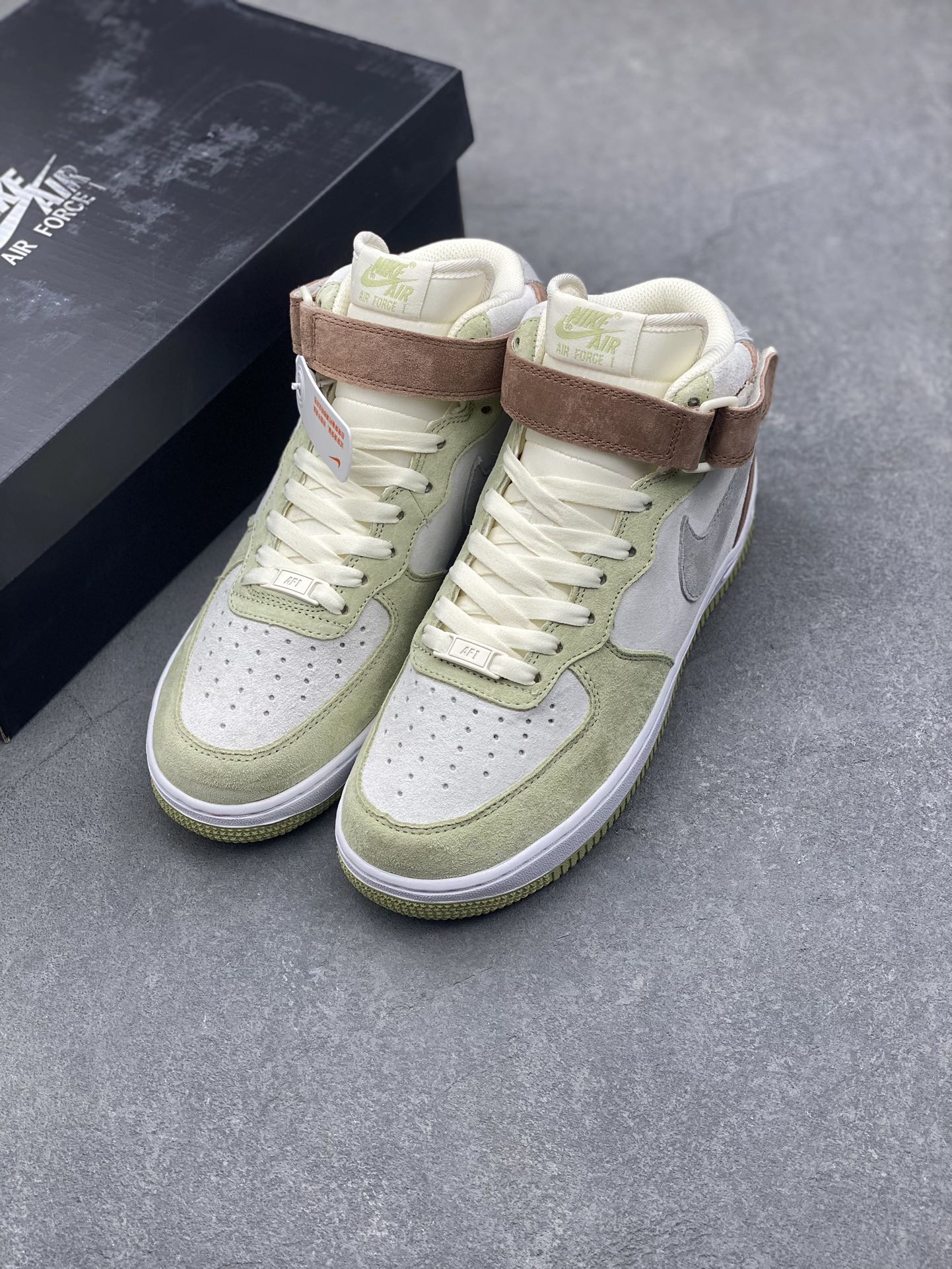 Nike Air Force 1 MID '07 Light Green/Grey Casual Sneakers,Original Suede 9 i1732915457 134 4
