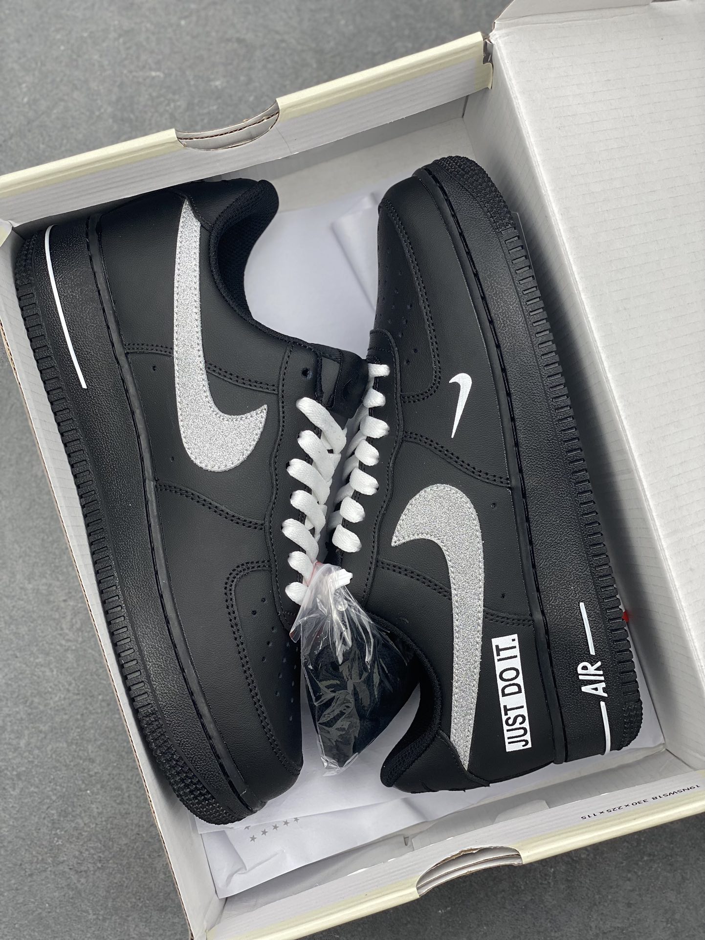 Nike Air Force 1 Black/Silver "Just Do It" Edition - Premium Comfort & Style 10 i1732915501 7393 3
