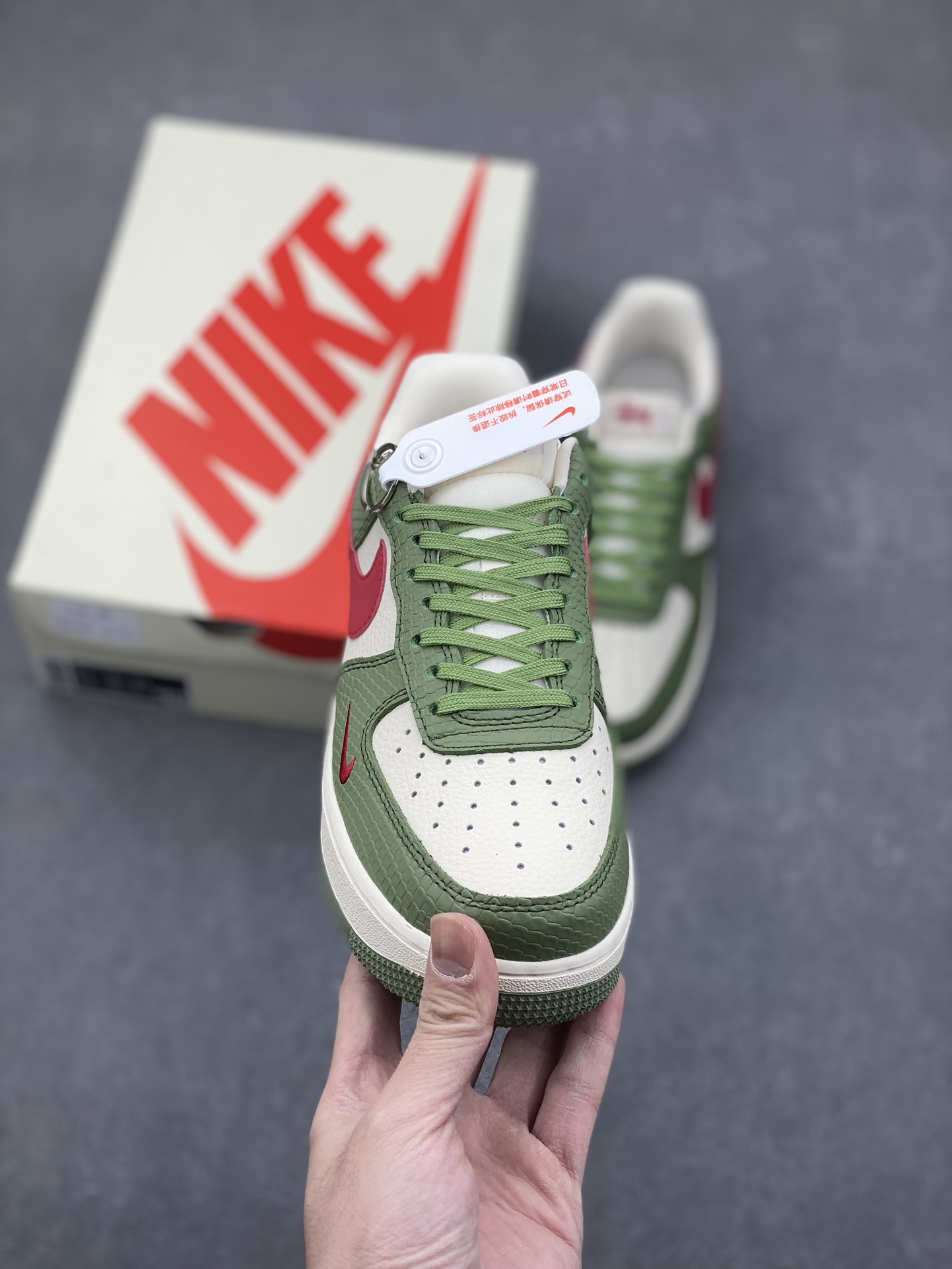 Nike Air Force 1 '07 Low Stussy Collab Green Snake Skin Sneakers 3 i1732915624 5446 3