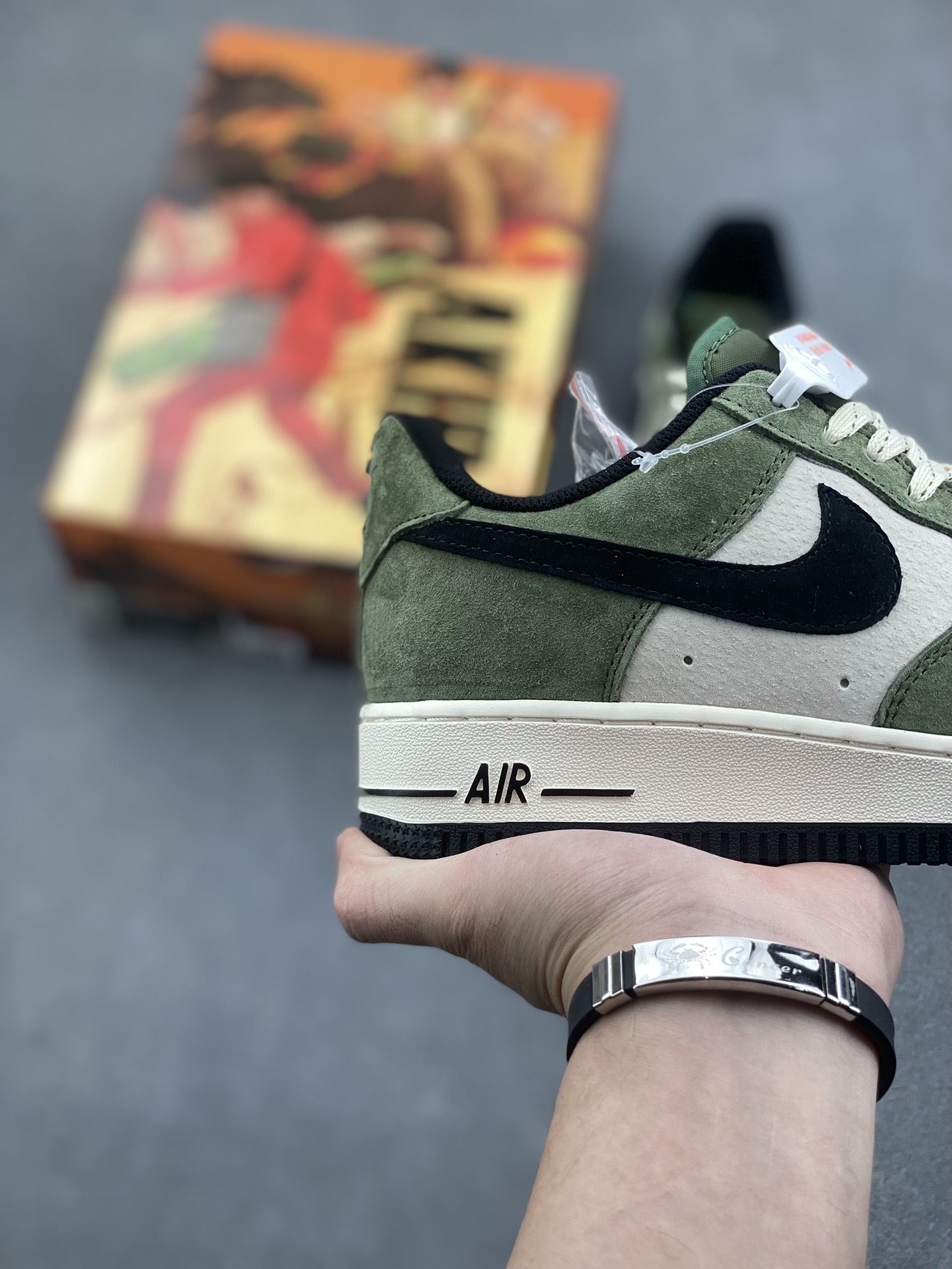 AKIRA x Nike Air Force 1 Low '07 Morandi Green Suede Sneakers 6 i1732993796 5326 0
