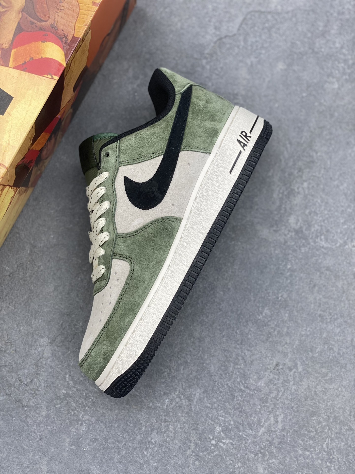 AKIRA x Nike Air Force 1 Low '07 Morandi Green Suede Sneakers 8 i1732993796 7344 5
