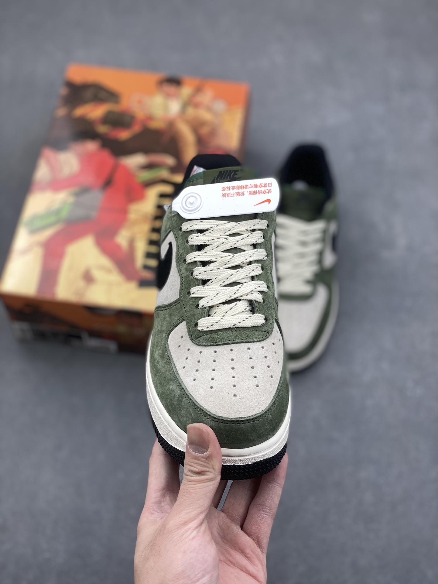 AKIRA x Nike Air Force 1 Low '07 Morandi Green Suede Sneakers 3 i1732993796 7530 3