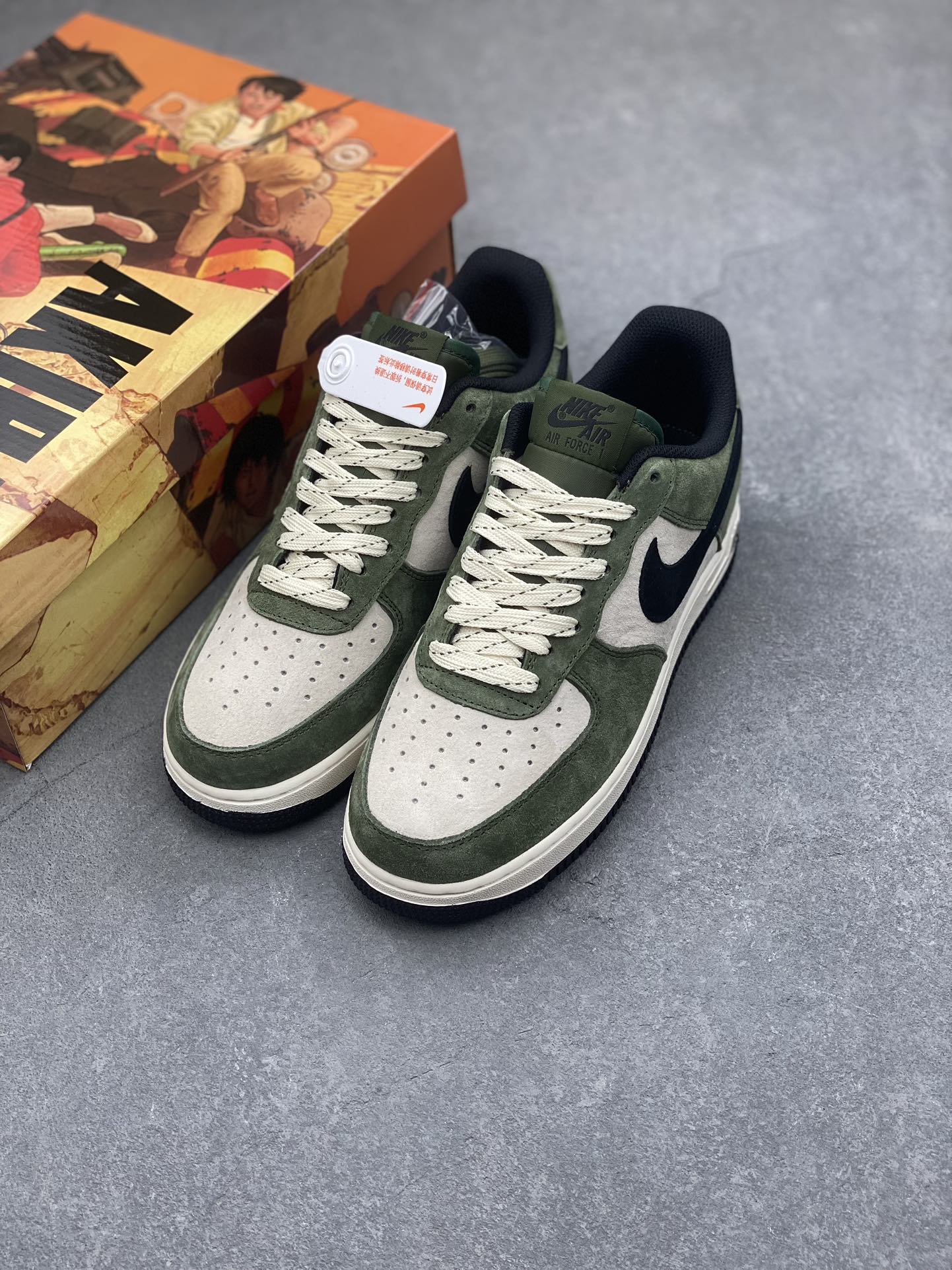 AKIRA x Nike Air Force 1 Low '07 Morandi Green Suede Sneakers 9 i1732993796 9640 2