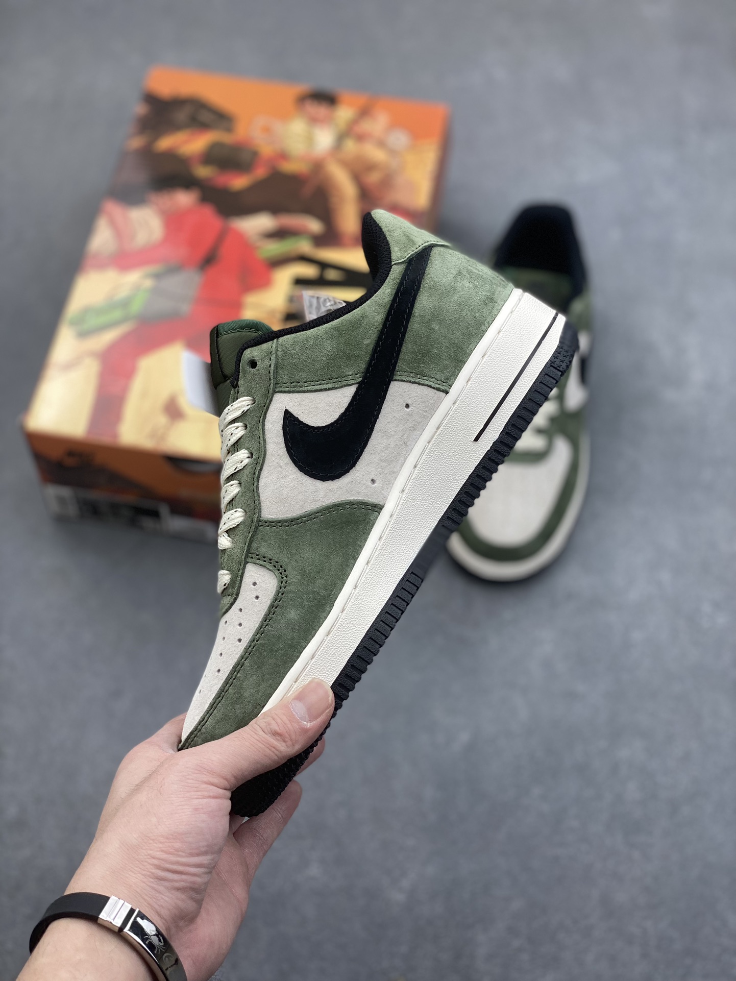 AKIRA x Nike Air Force 1 Low '07 Morandi Green Suede Sneakers 4 i1732993797 1130 8
