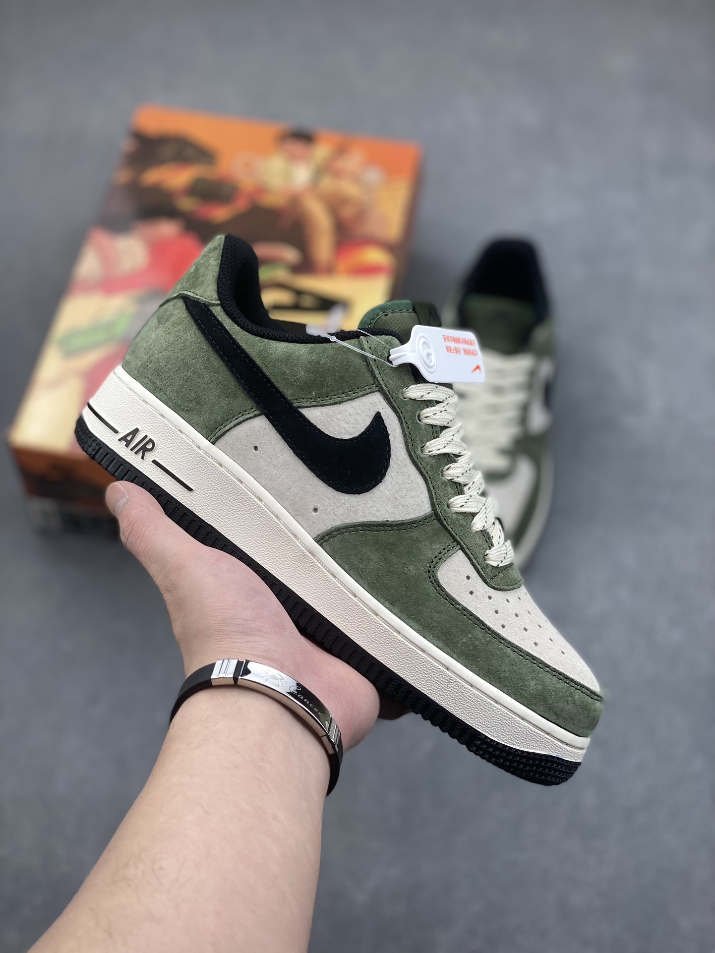 AKIRA x Nike Air Force 1 Low '07 Morandi Green Suede Sneakers 2 i1732993797 363 6