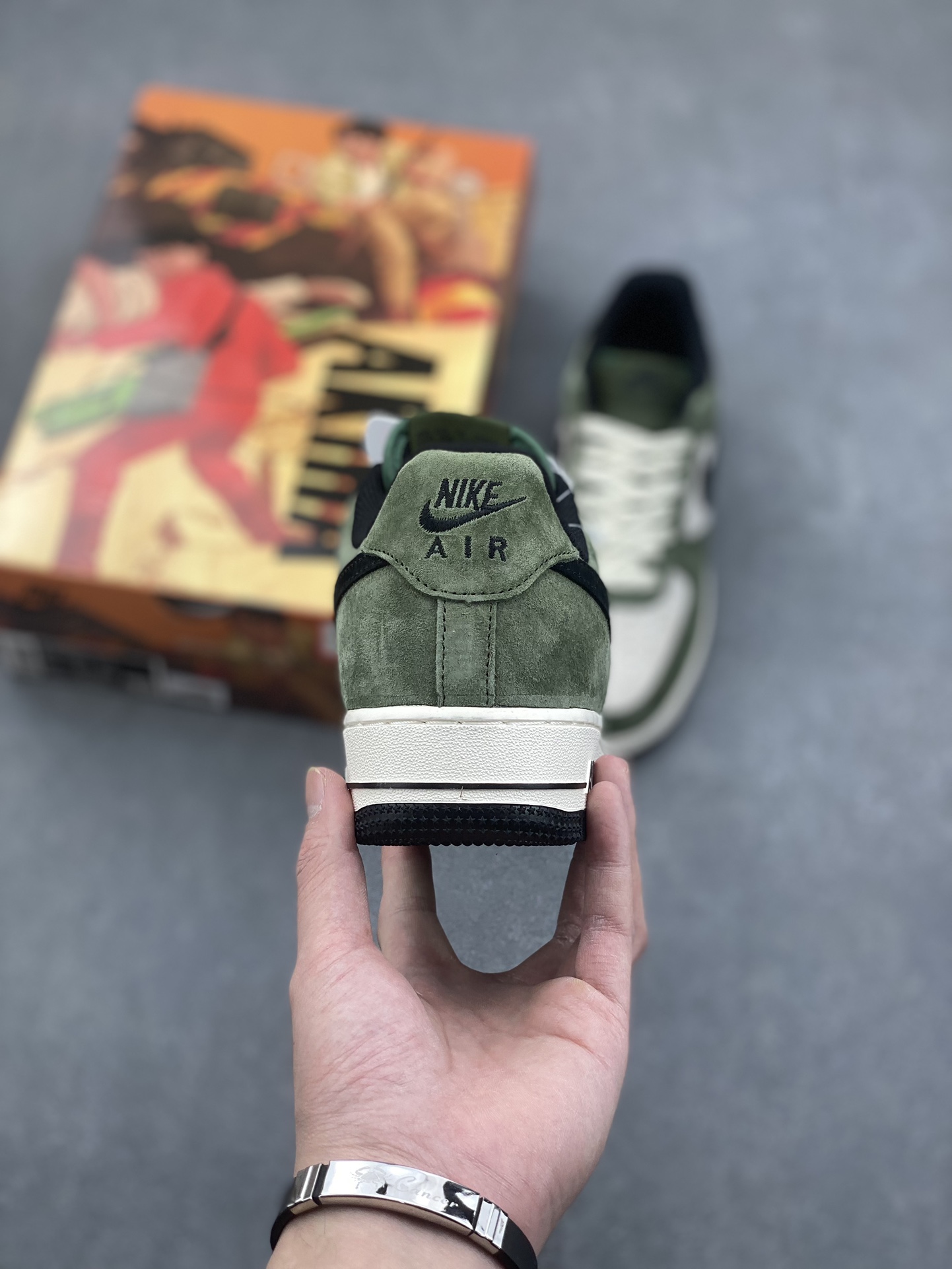 AKIRA x Nike Air Force 1 Low '07 Morandi Green Suede Sneakers 5 i1732993797 9963 7