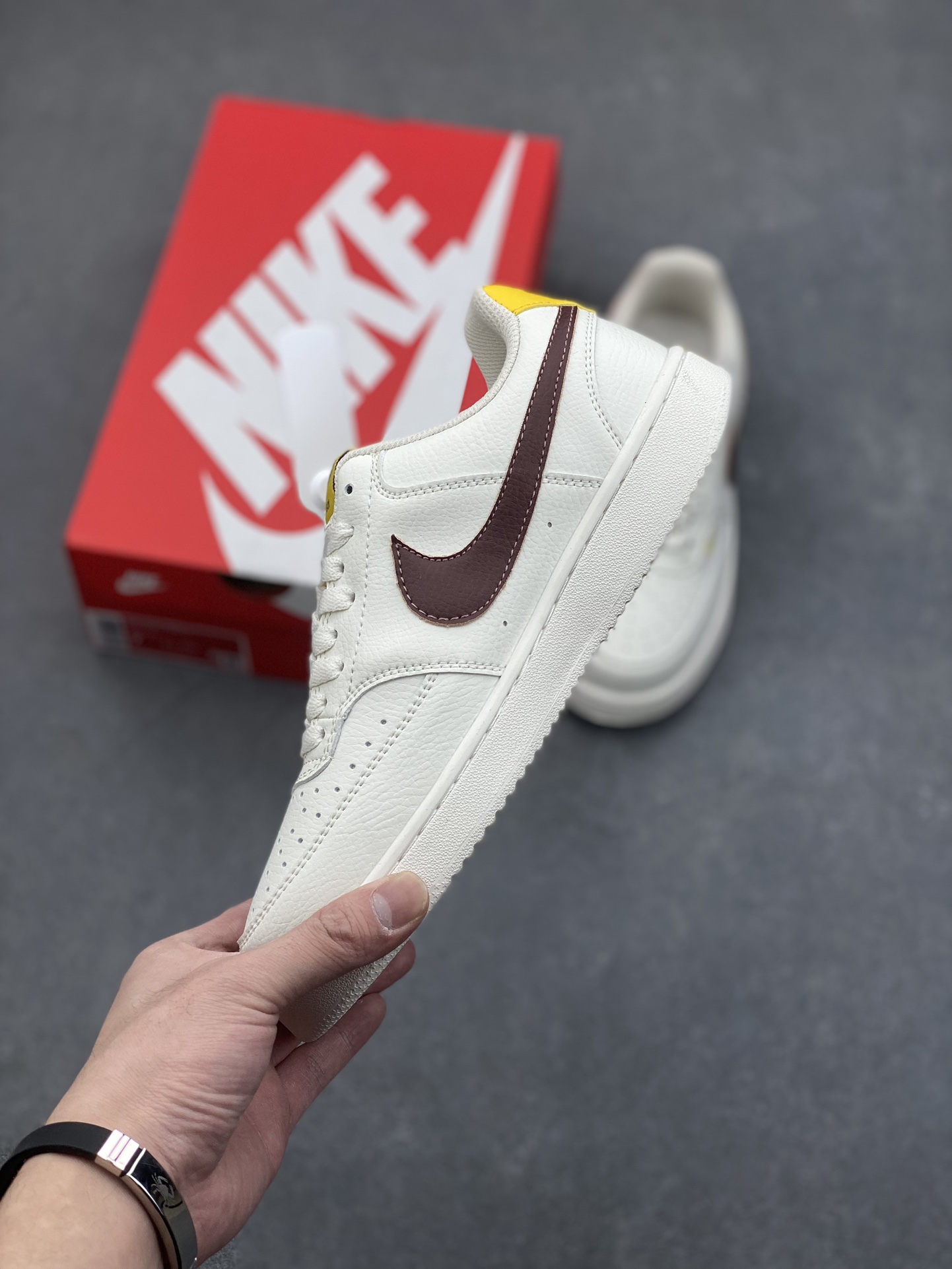 Nike Air Force 1 '07 Low Men's Shoes CD5434-117 Size 36-45 - Cream/Brown 4 i1732995120 1065 4
