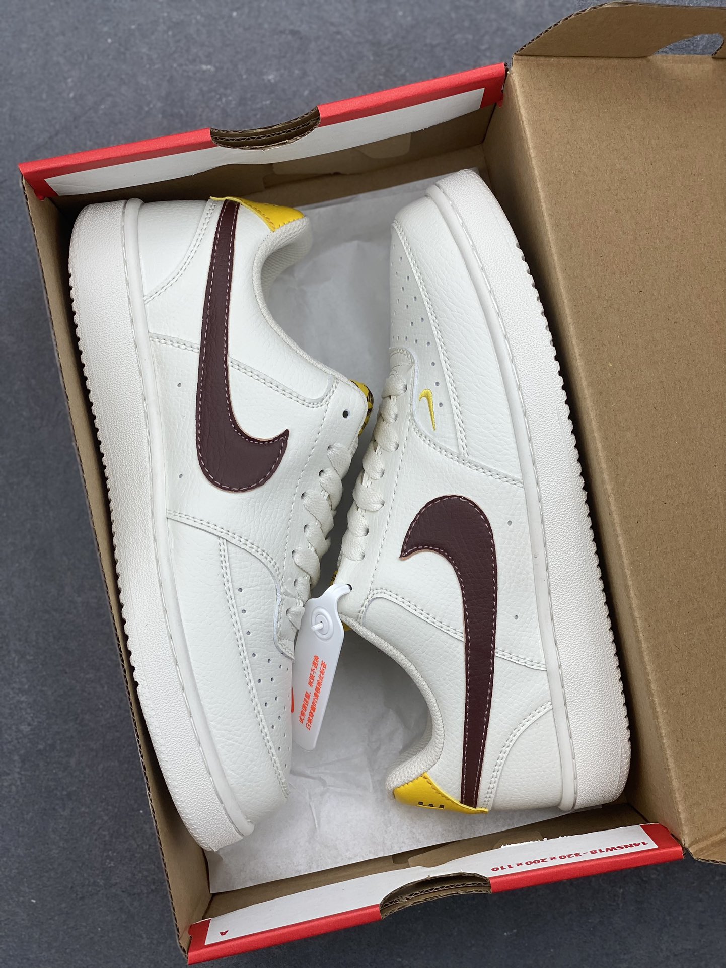 Nike Air Force 1 '07 Low Men's Shoes CD5434-117 Size 36-45 - Cream/Brown 10 i1732995120 1353 0