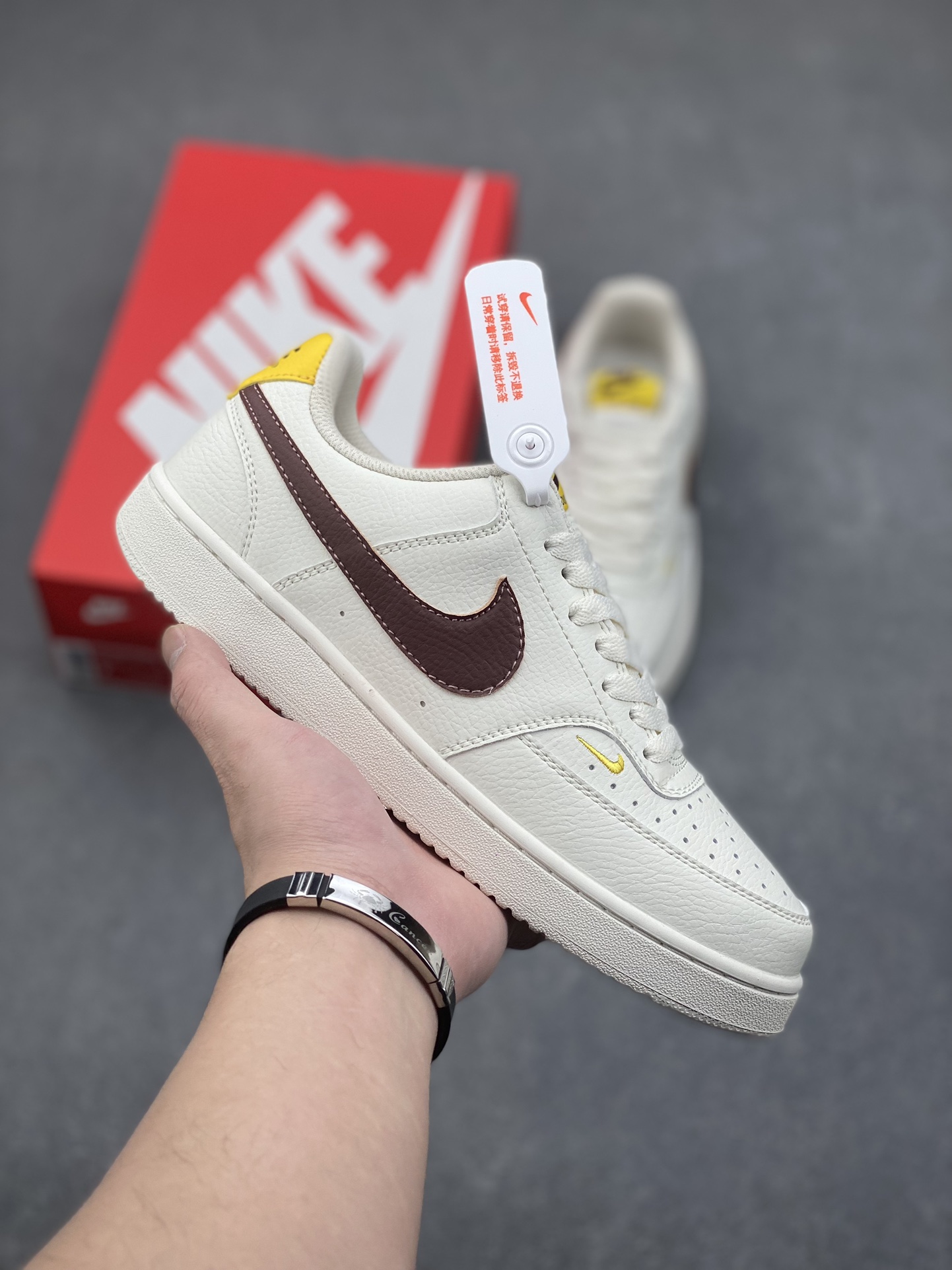 Nike Air Force 1 '07 Low Men's Shoes CD5434-117 Size 36-45 - Cream/Brown 2 i1732995120 7071 8