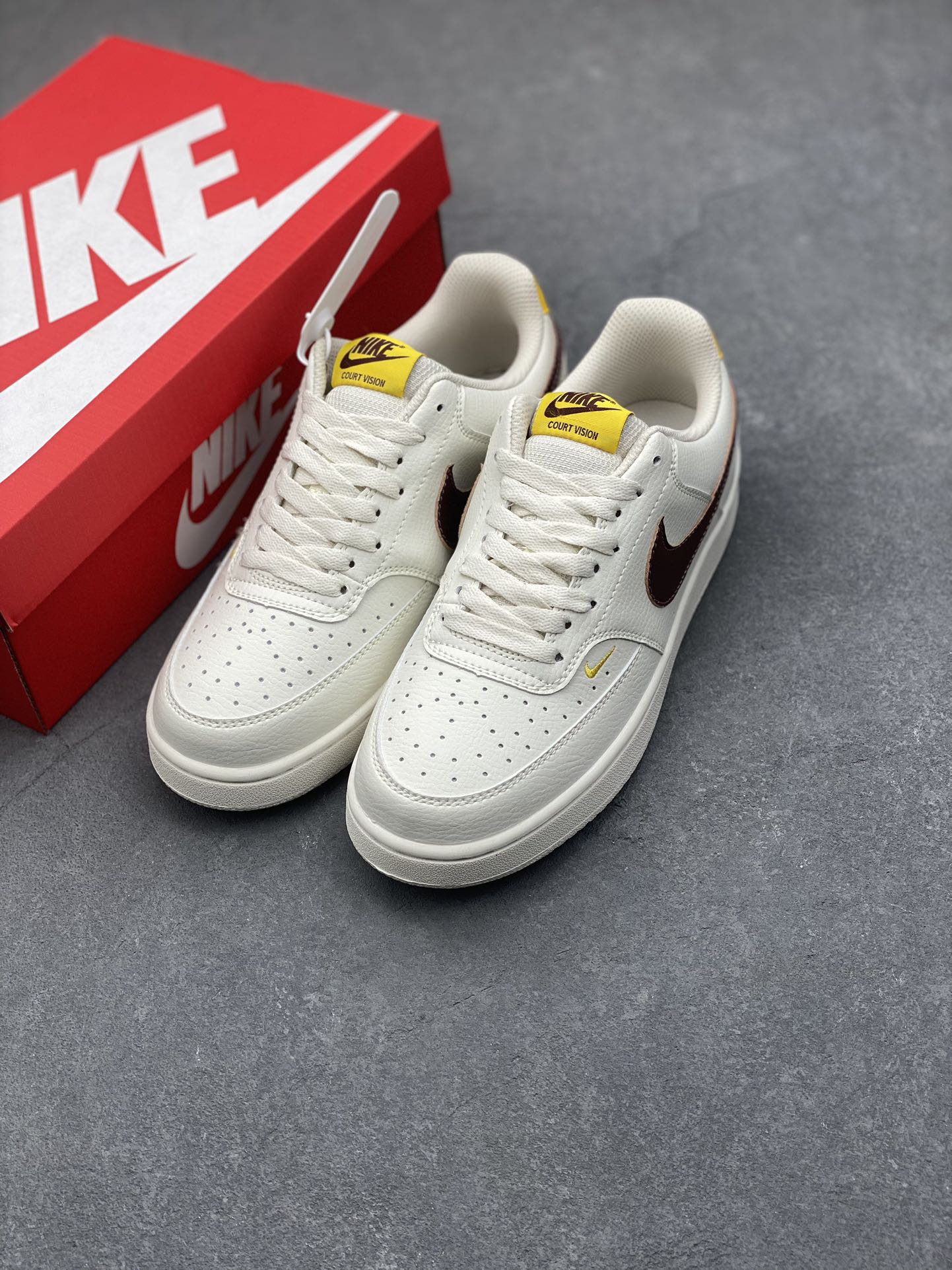 Nike Air Force 1 '07 Low Men's Shoes CD5434-117 Size 36-45 - Cream/Brown 9 i1732995120 7138 7