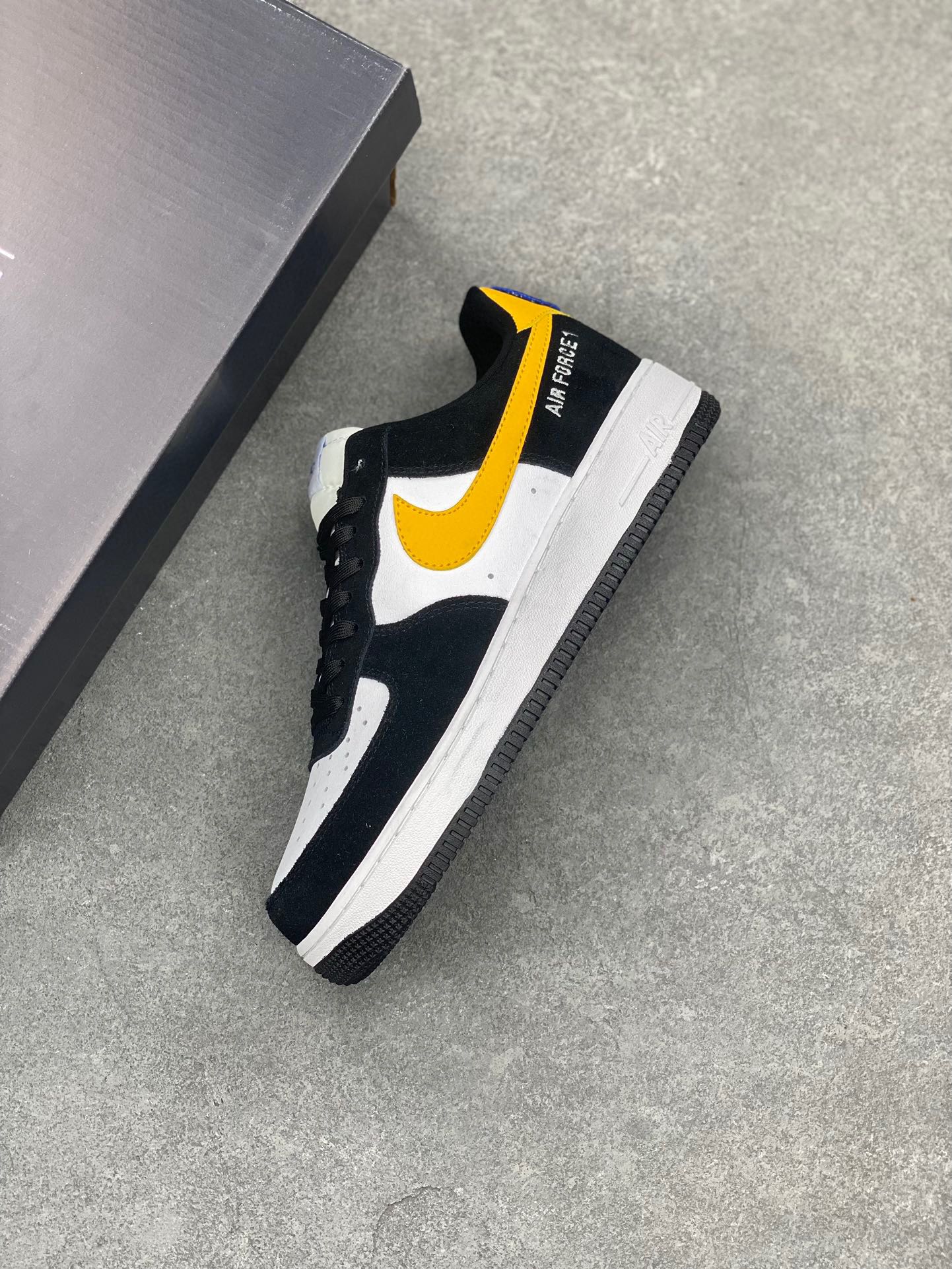 Nike Air Force 1 '07 Low-Top Sneakers - Black, White & Yellow Athletic Club 8 i1732997592 1649 6