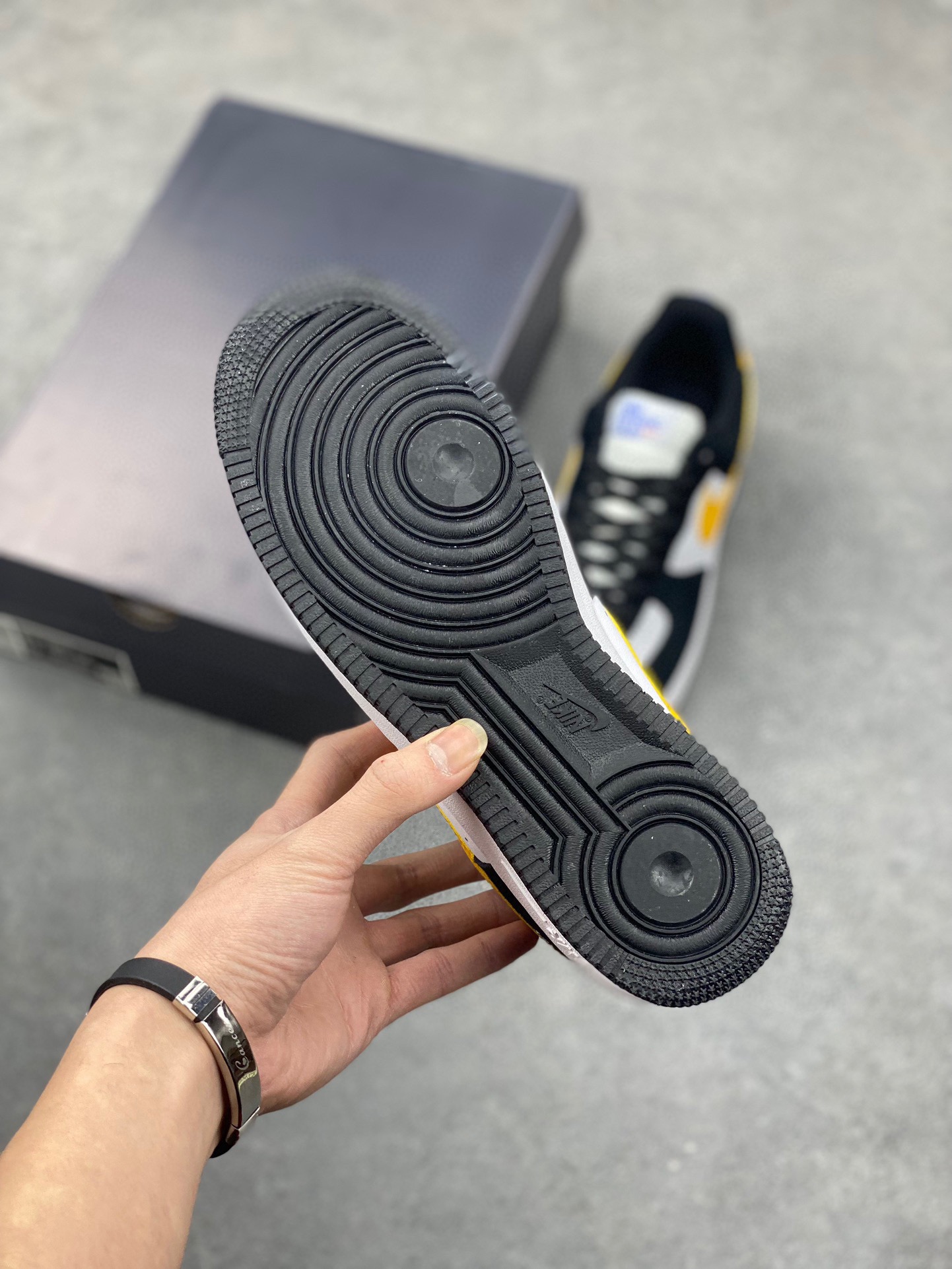 Nike Air Force 1 '07 Low-Top Sneakers - Black, White & Yellow Athletic Club 7 i1732997592 1873 0