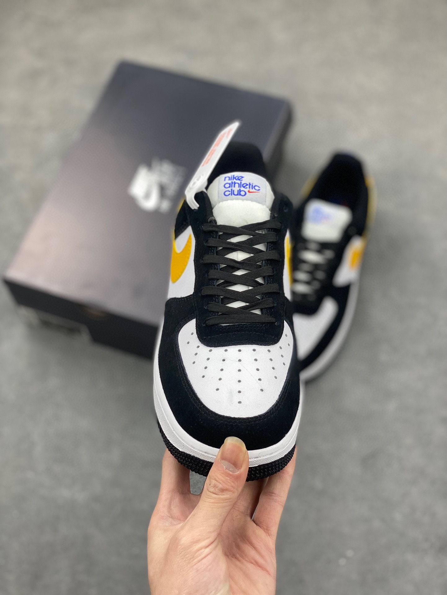 Nike Air Force 1 '07 Low-Top Sneakers - Black, White & Yellow Athletic Club 3 i1732997592 2973 8