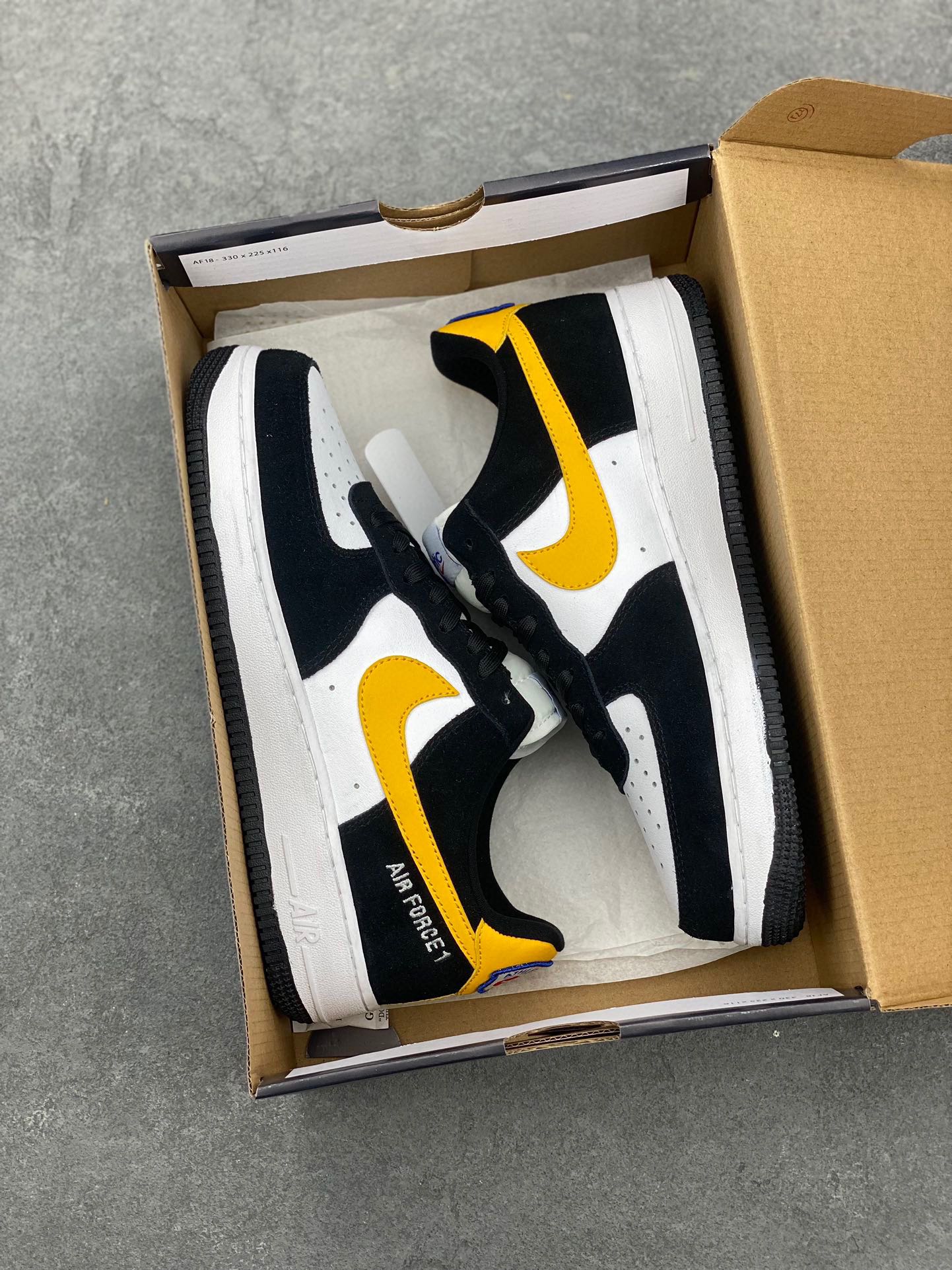 Nike Air Force 1 '07 Low-Top Sneakers - Black, White & Yellow Athletic Club 10 i1732997592 6773 4
