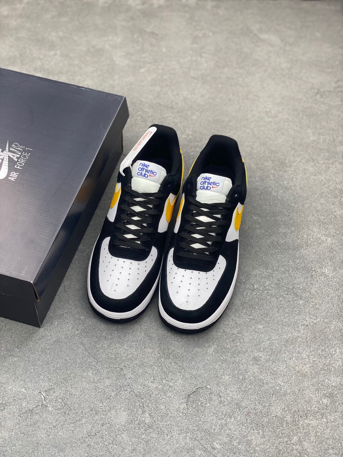 Nike Air Force 1 '07 Low-Top Sneakers - Black, White & Yellow Athletic Club 9 i1732997592 7775 3
