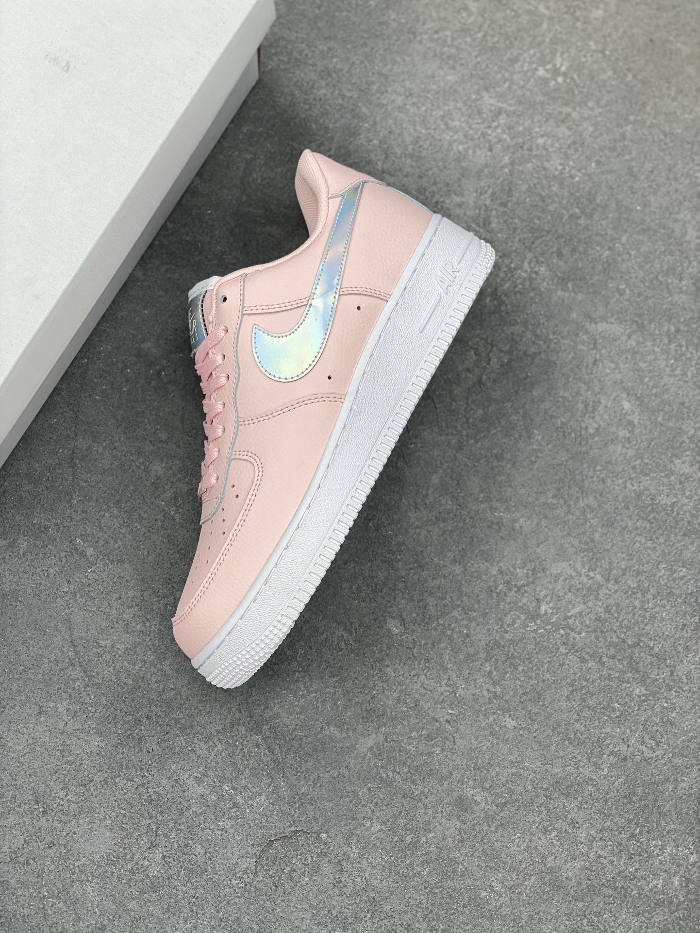 Nike Air Force 1 Low Pink Iridescent Swoosh Women's Shoes GJ1646-100 8 i1732998607 1677 1