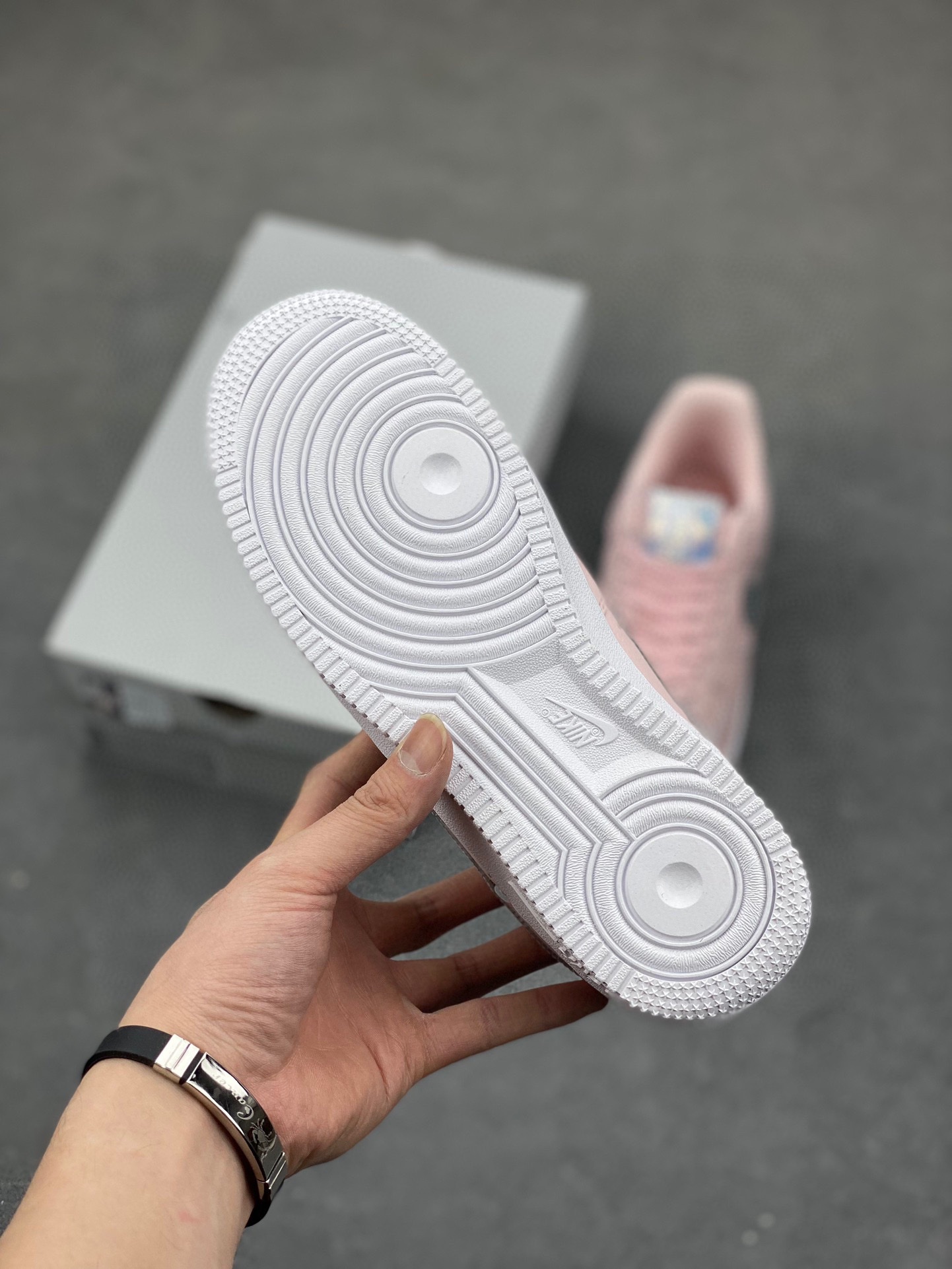 Nike Air Force 1 Low Pink Iridescent Swoosh Women's Shoes GJ1646-100 7 i1732998607 6049 5