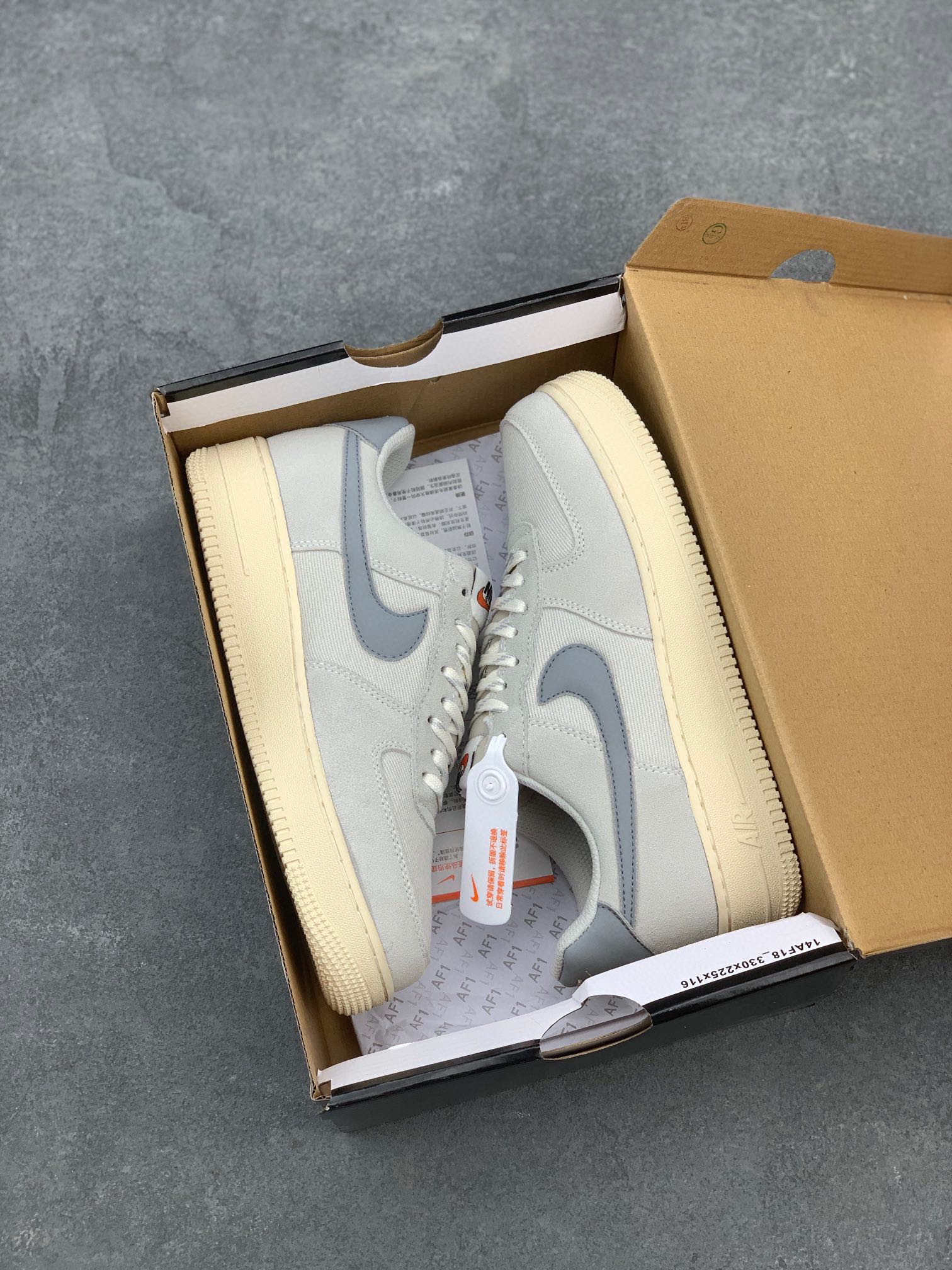 Nike Air Force 1 Low Grey Shoes,Air Cushion, Mens, Women, Unisex Size 10 i1732998916 1893 2