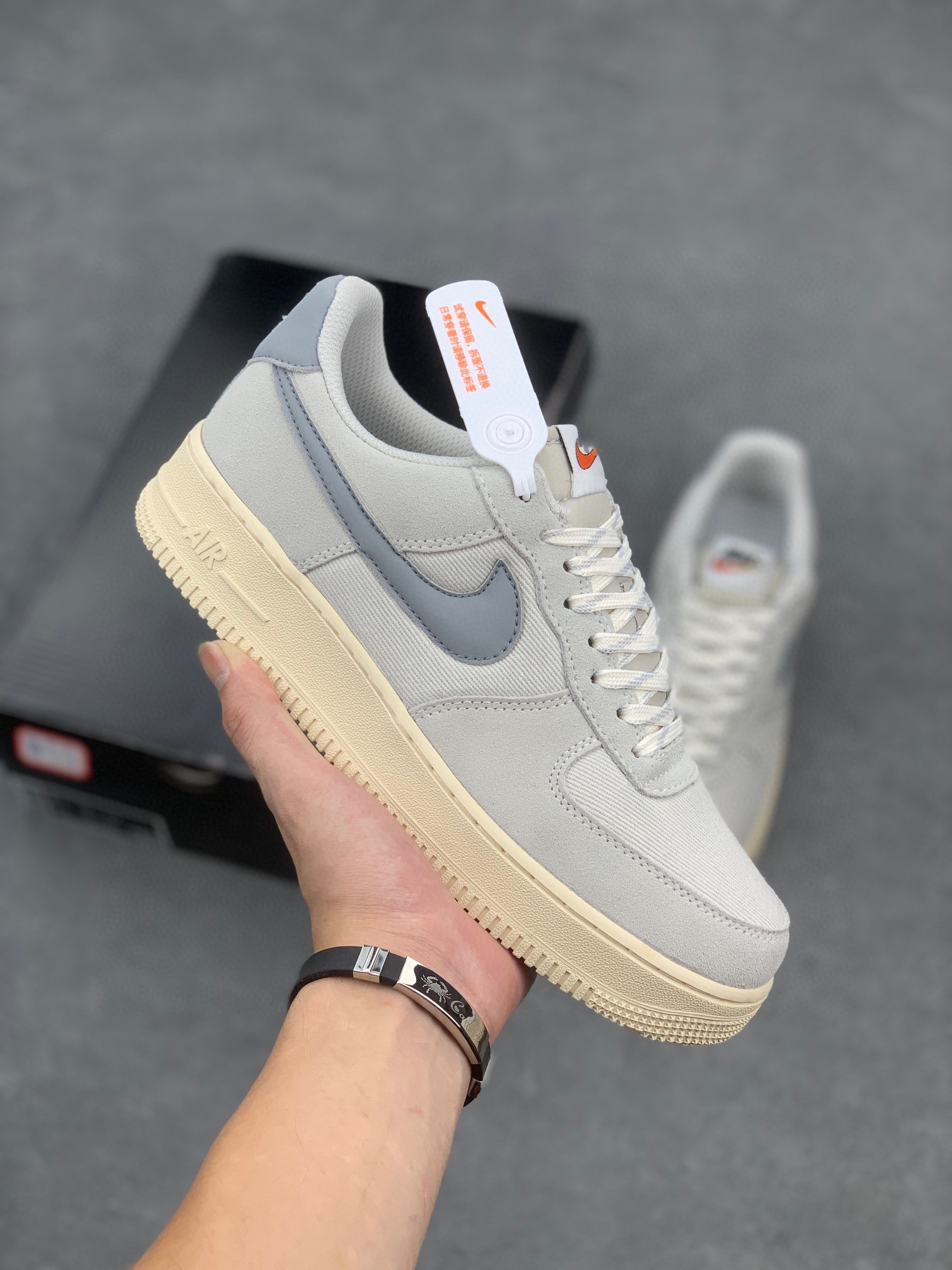 Nike Air Force 1 Low Grey Shoes,Air Cushion, Mens, Women, Unisex Size 2 i1732998917 1309 7