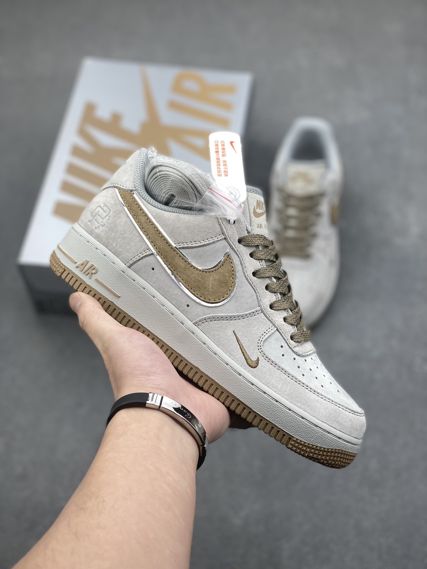 Nike Air Force 1 '07 Low Suede Khaki Sneakers 2 i1733071171 8763 1