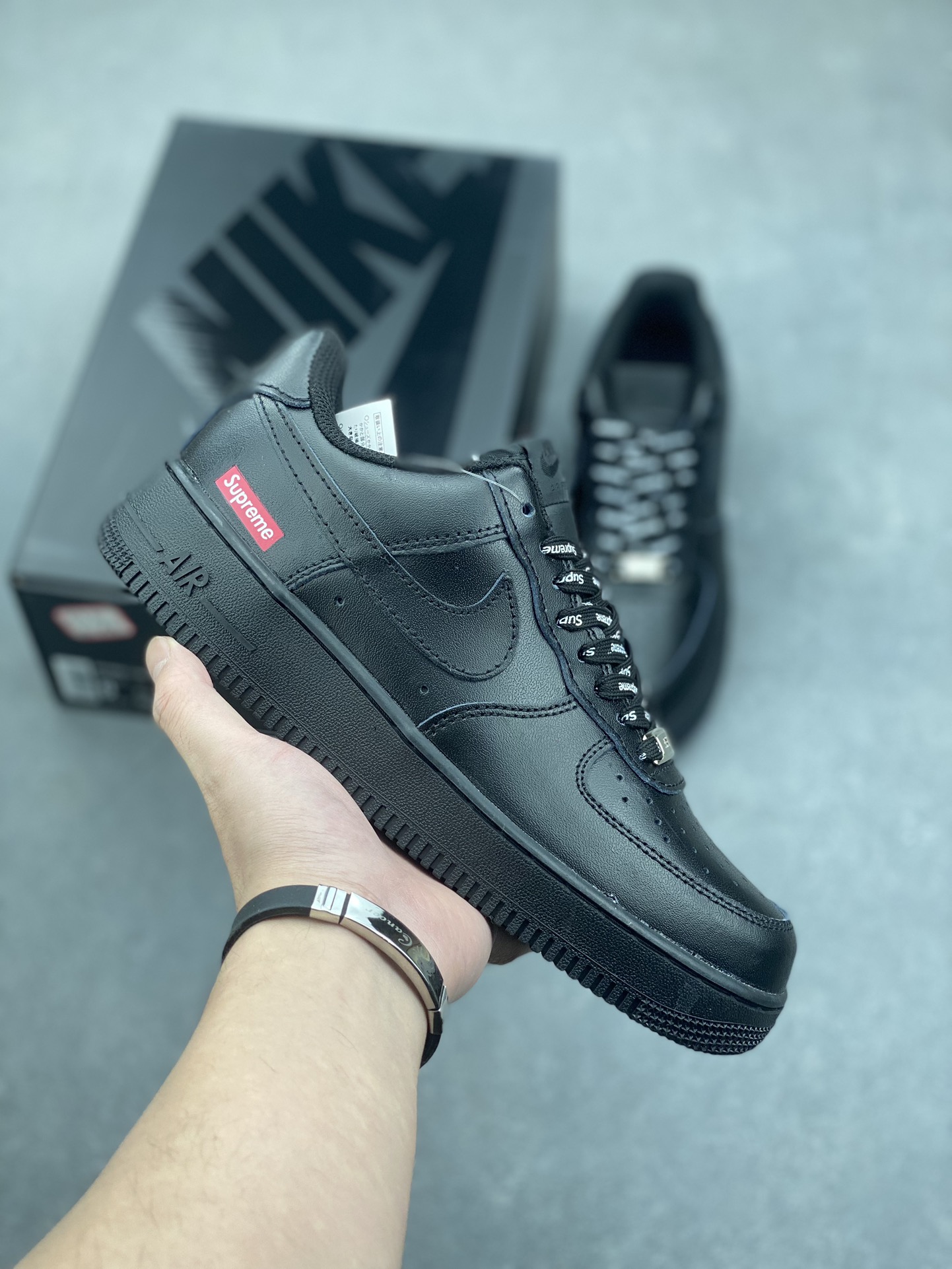 Nike Air Force 1 '07 Low Black Supreme Men's Sneakers, Size 36-45 2 i1733071679 3464 1
