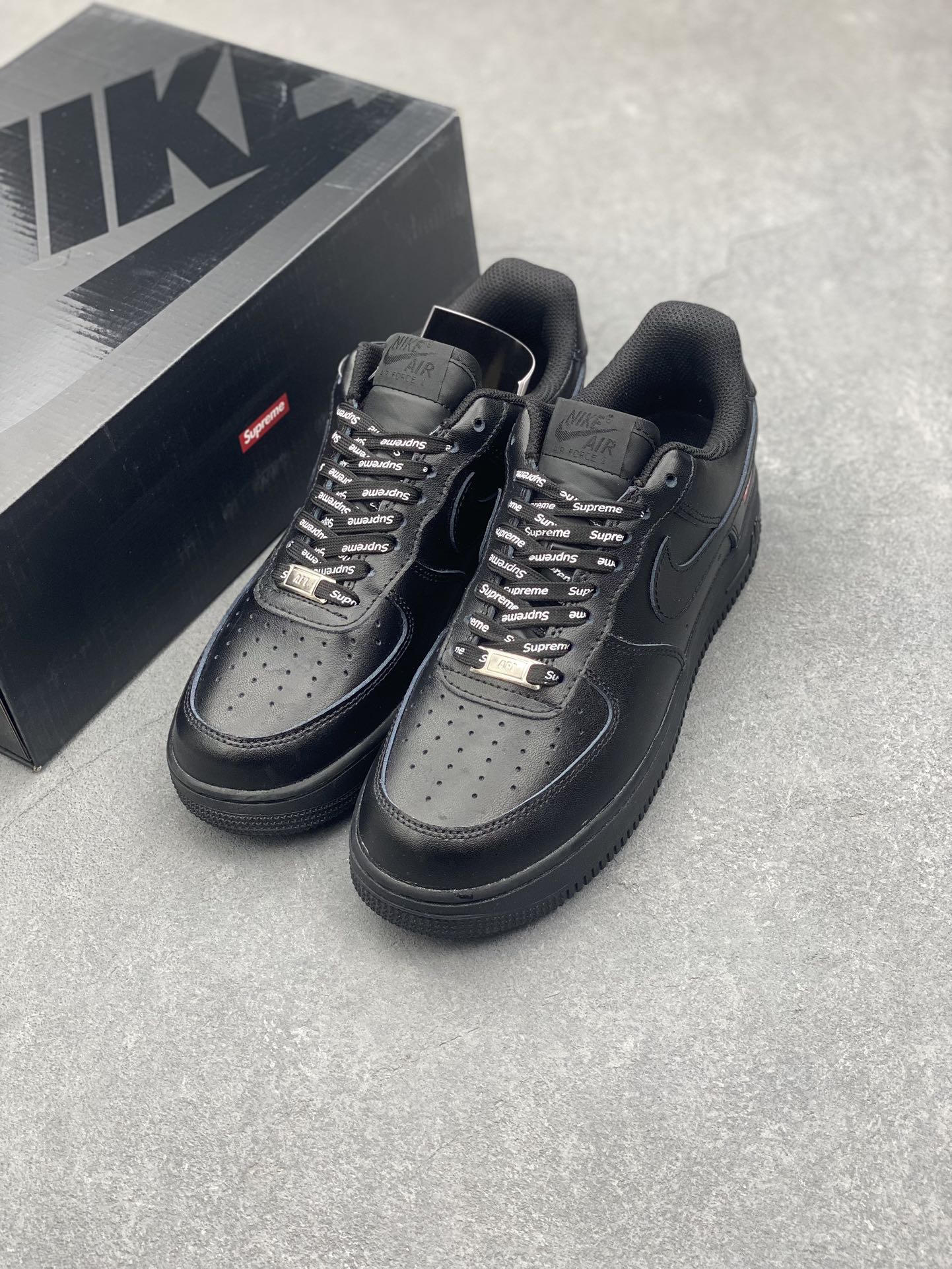 Nike Air Force 1 '07 Low Black Supreme Men's Sneakers, Size 36-45 9 i1733071679 9556 4