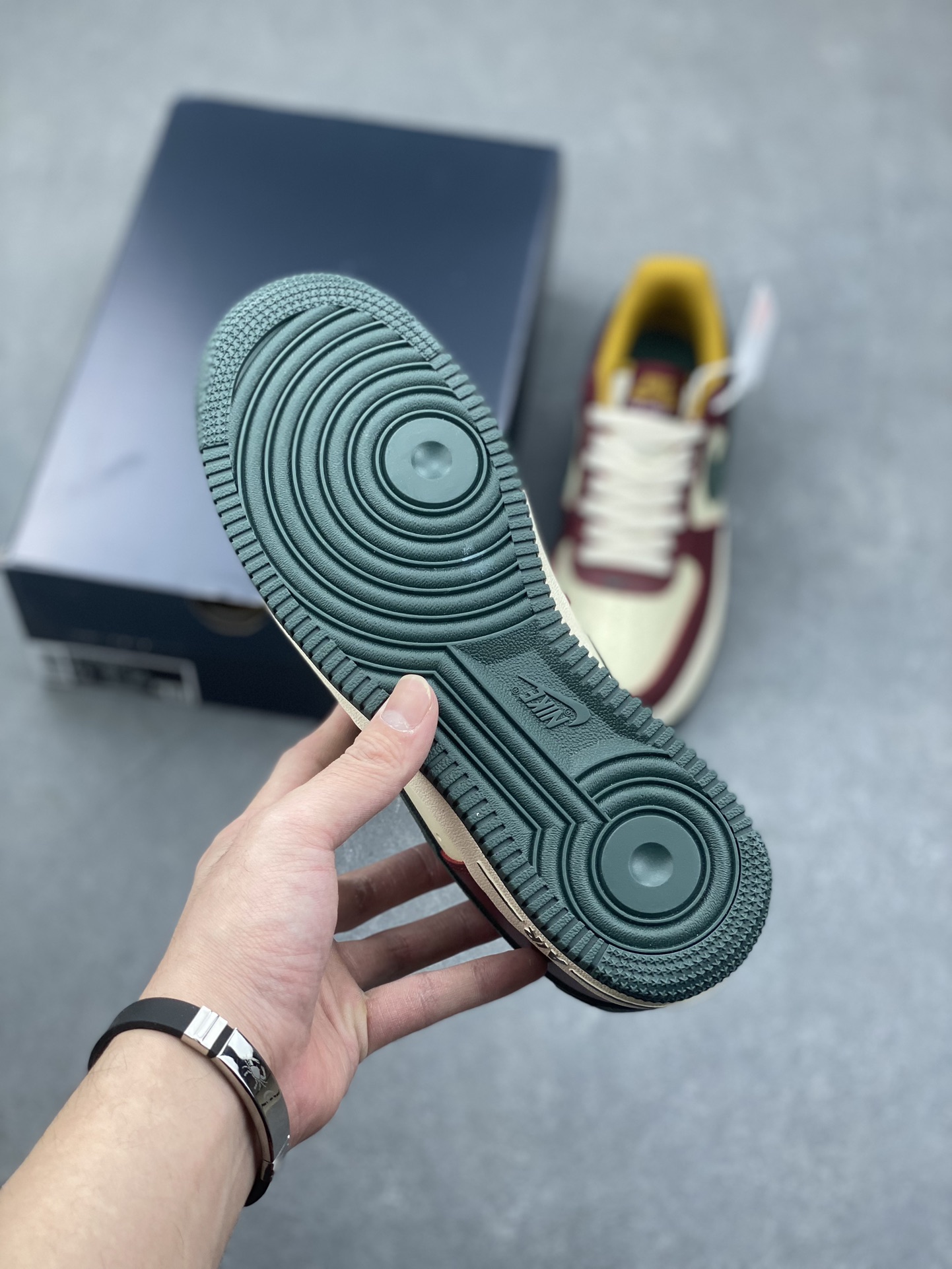 Nike Air Force 1 Low '07: Burgundy, Green & Yellow Retro Sneakers 7 i1733157680 6630 0