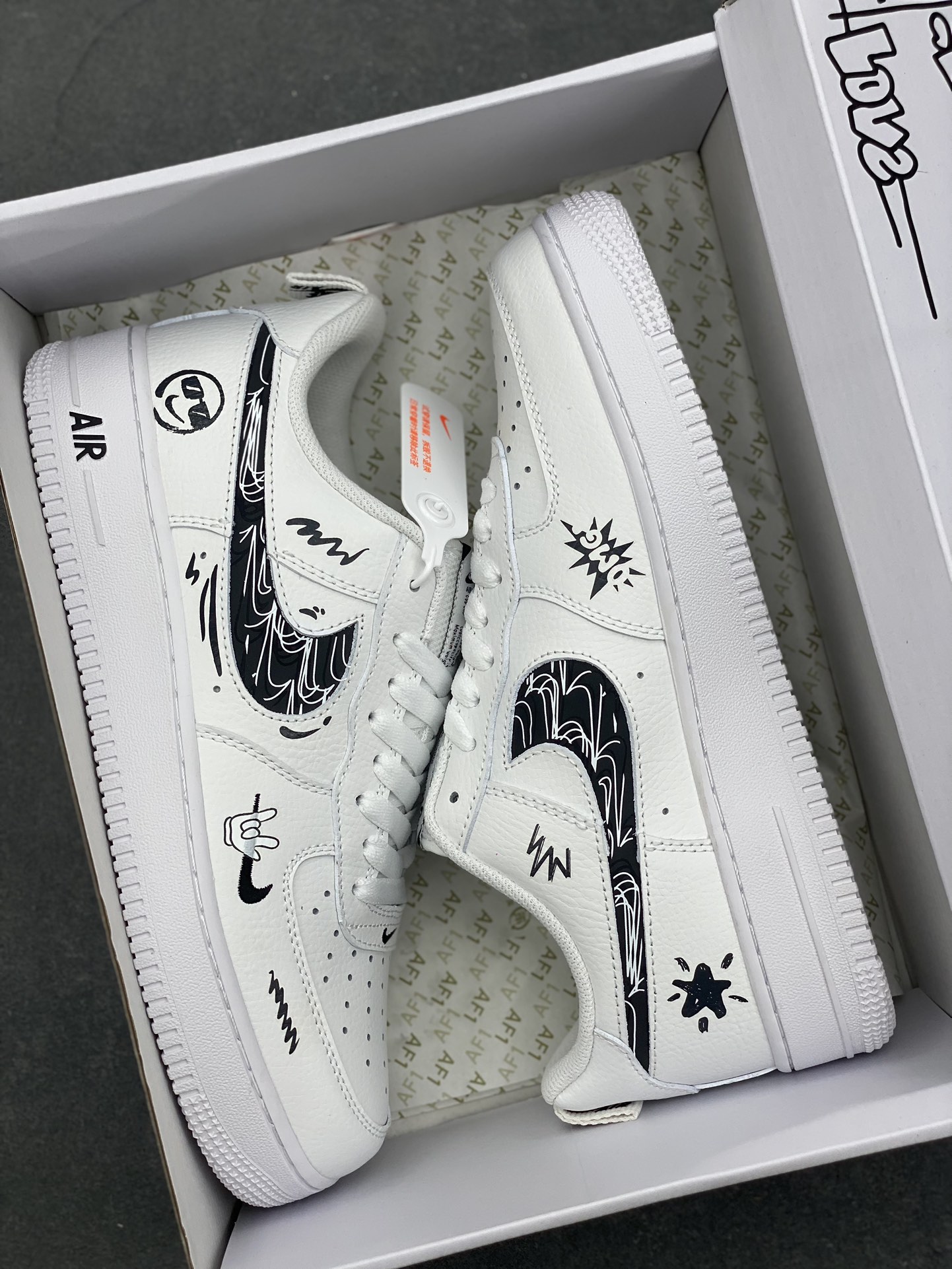 Nike Air Force 1 Low Smiley Face Casual Sneakers FB8971-020 10 i1733246304 4010 5