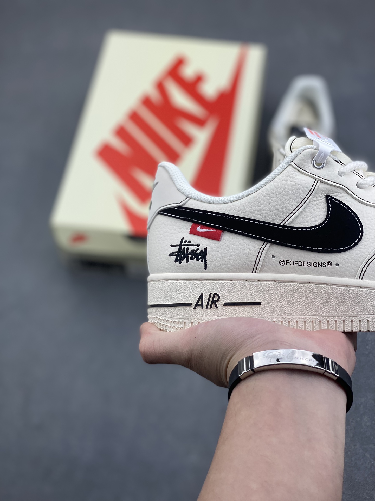 Nike Air Force 1 '07 Low Stussy Collab - Cream/Black, Limited Edition Shoes 6 i1733246418 1236 5