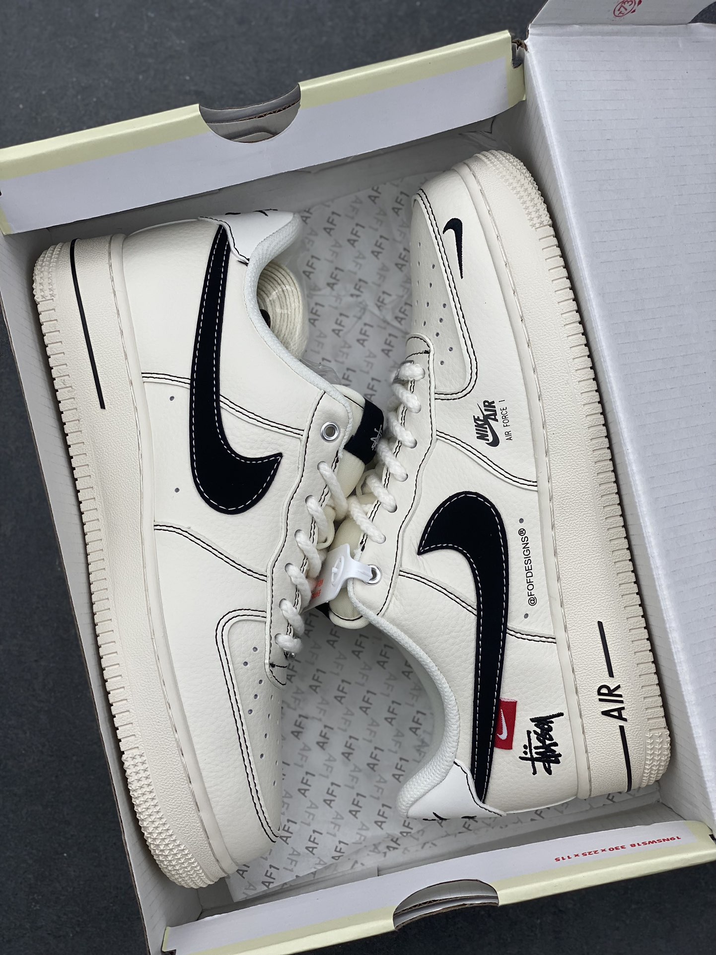 Nike Air Force 1 '07 Low Stussy Collab - Cream/Black, Limited Edition Shoes 10 i1733246418 3234 6