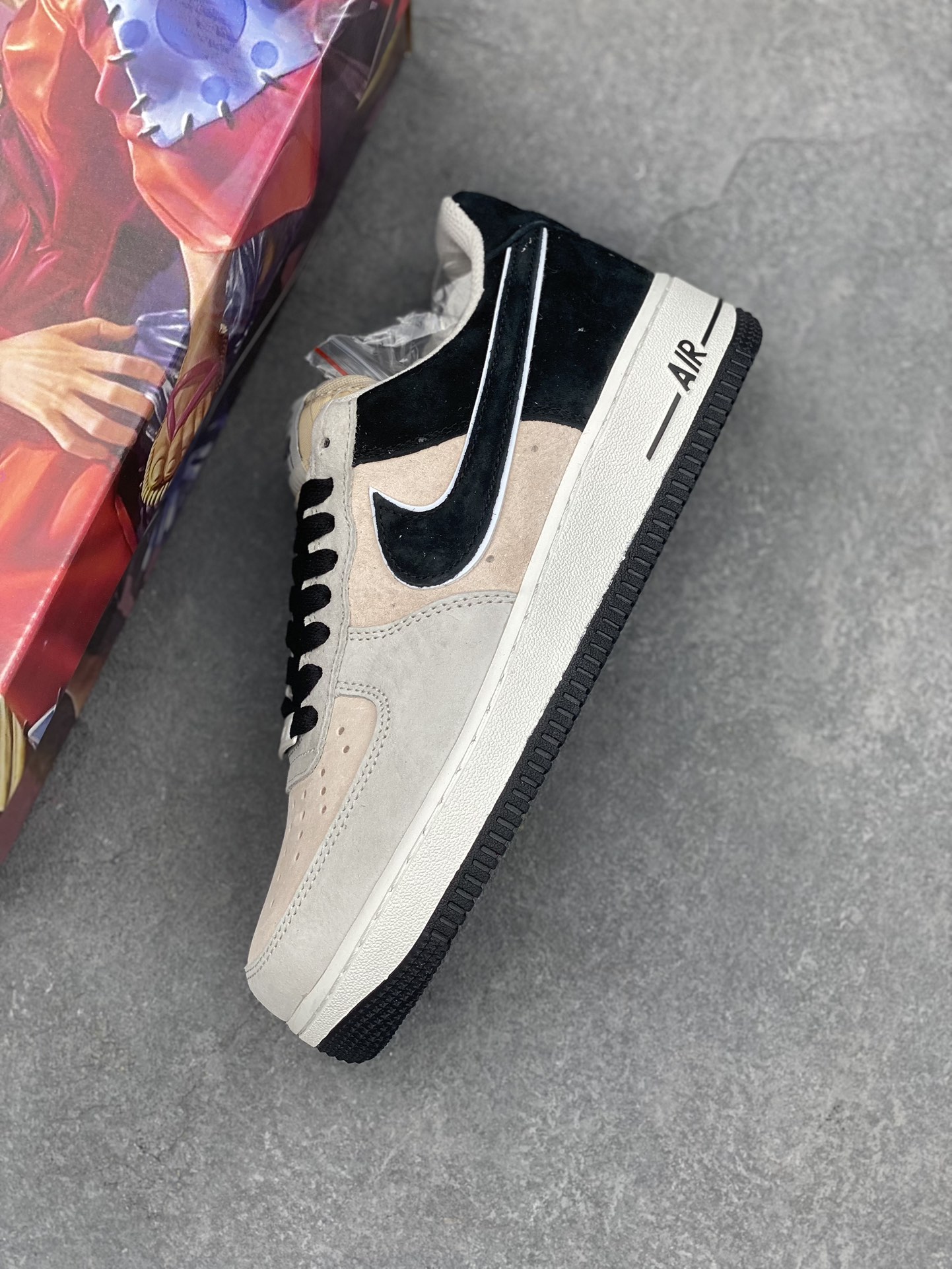 Nike Air Force 1 Low '07 Suede Sneakers - Grey/Black Casual Shoes 8 i1733329240 5348 0