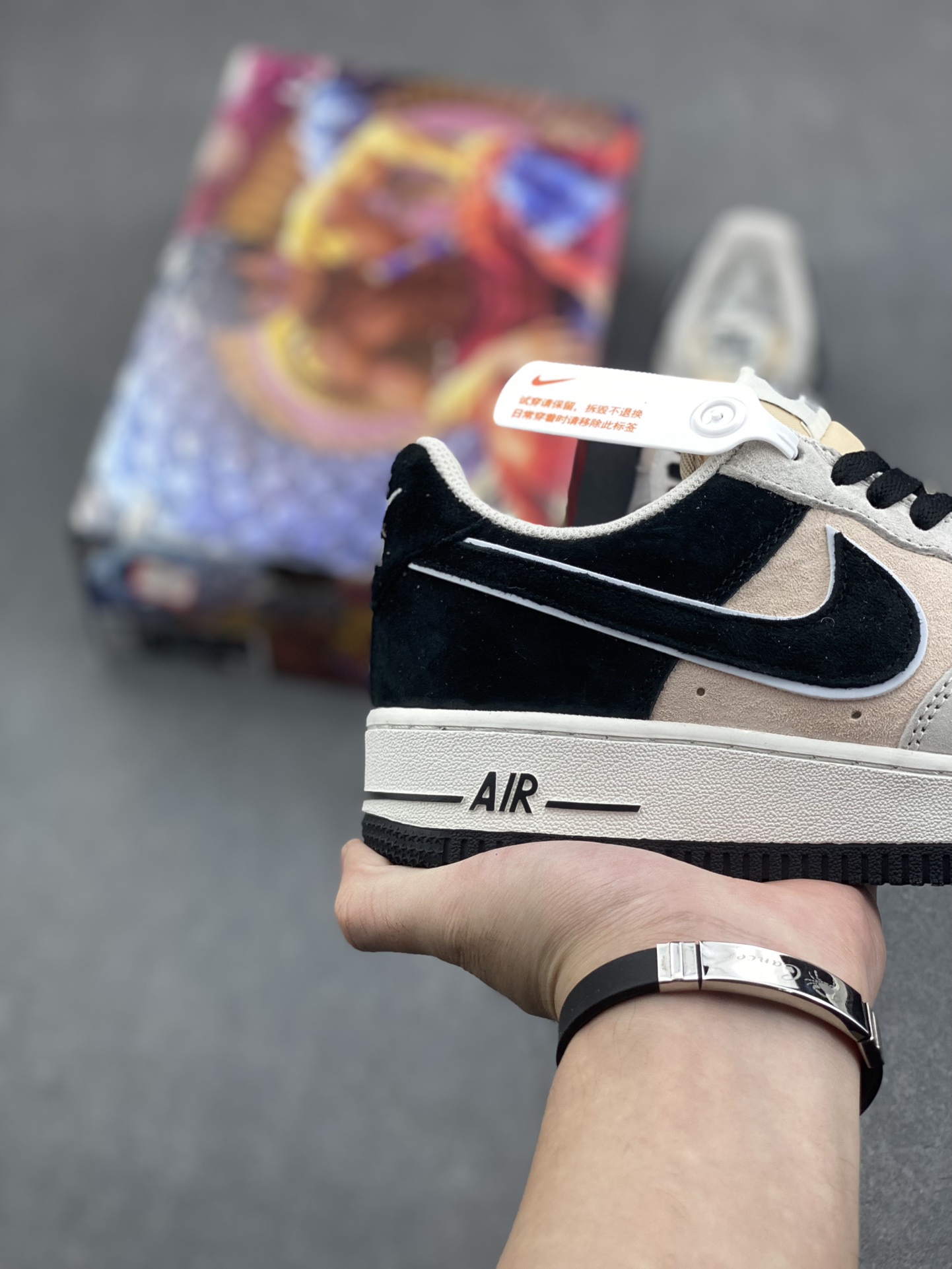 Nike Air Force 1 Low '07 Suede Sneakers - Grey/Black Casual Shoes 6 i1733329241 2485 7