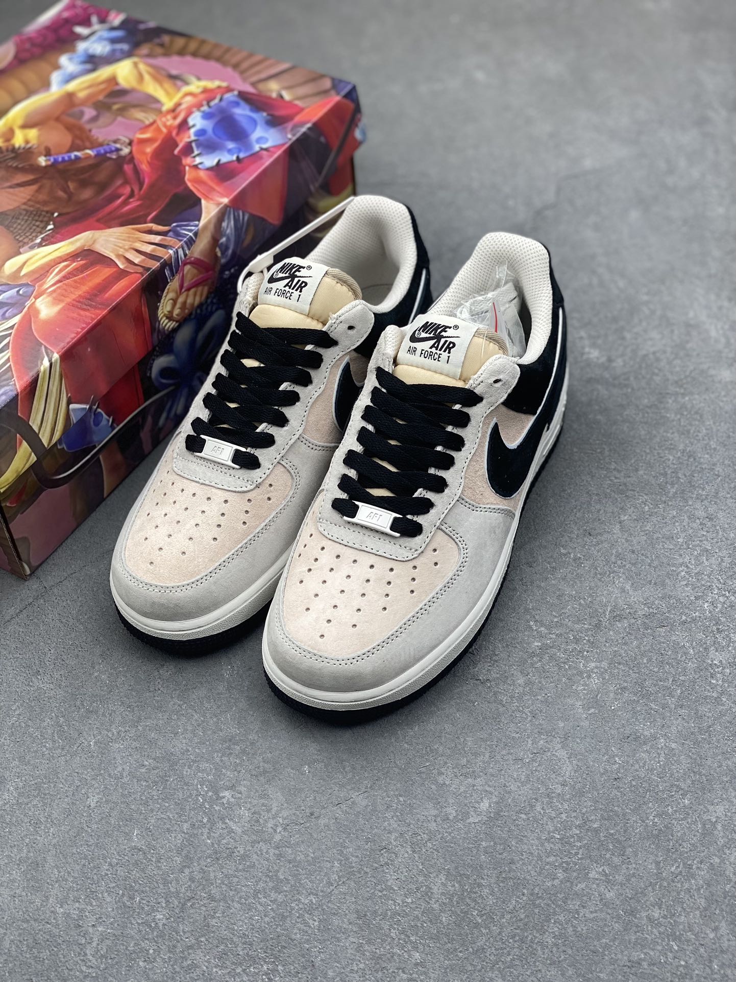 Nike Air Force 1 Low '07 Suede Sneakers - Grey/Black Casual Shoes 9 i1733329241 3429 4