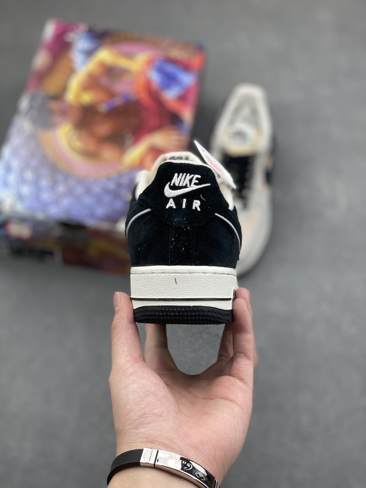 Nike Air Force 1 Low '07 Suede Sneakers - Grey/Black Casual Shoes 5 i1733329241 5381 3