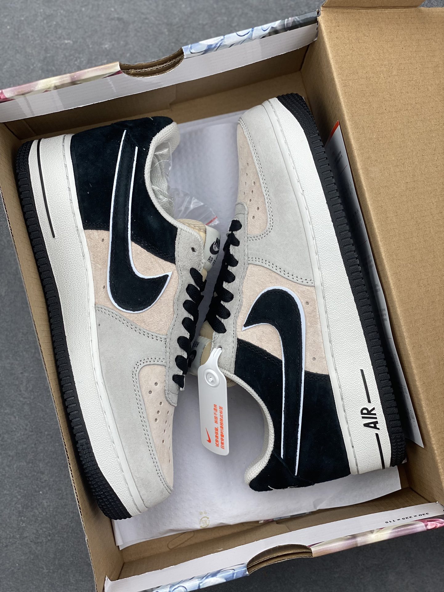 Nike Air Force 1 Low '07 Suede Sneakers - Grey/Black Casual Shoes 10 i1733329241 7674 5