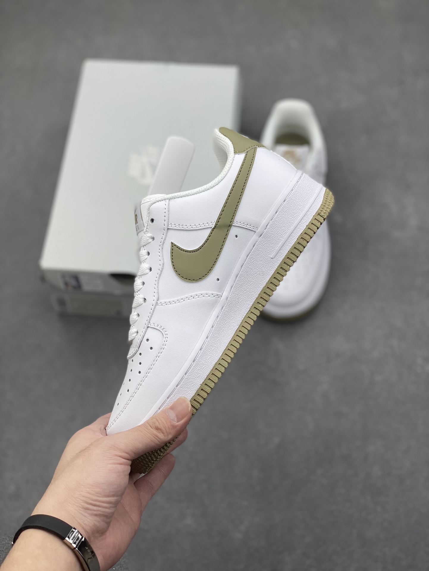 Nike Air Force 1 Low White Olive Canvas Sneakers FJ4146-110 4 i1733329577 1957 4