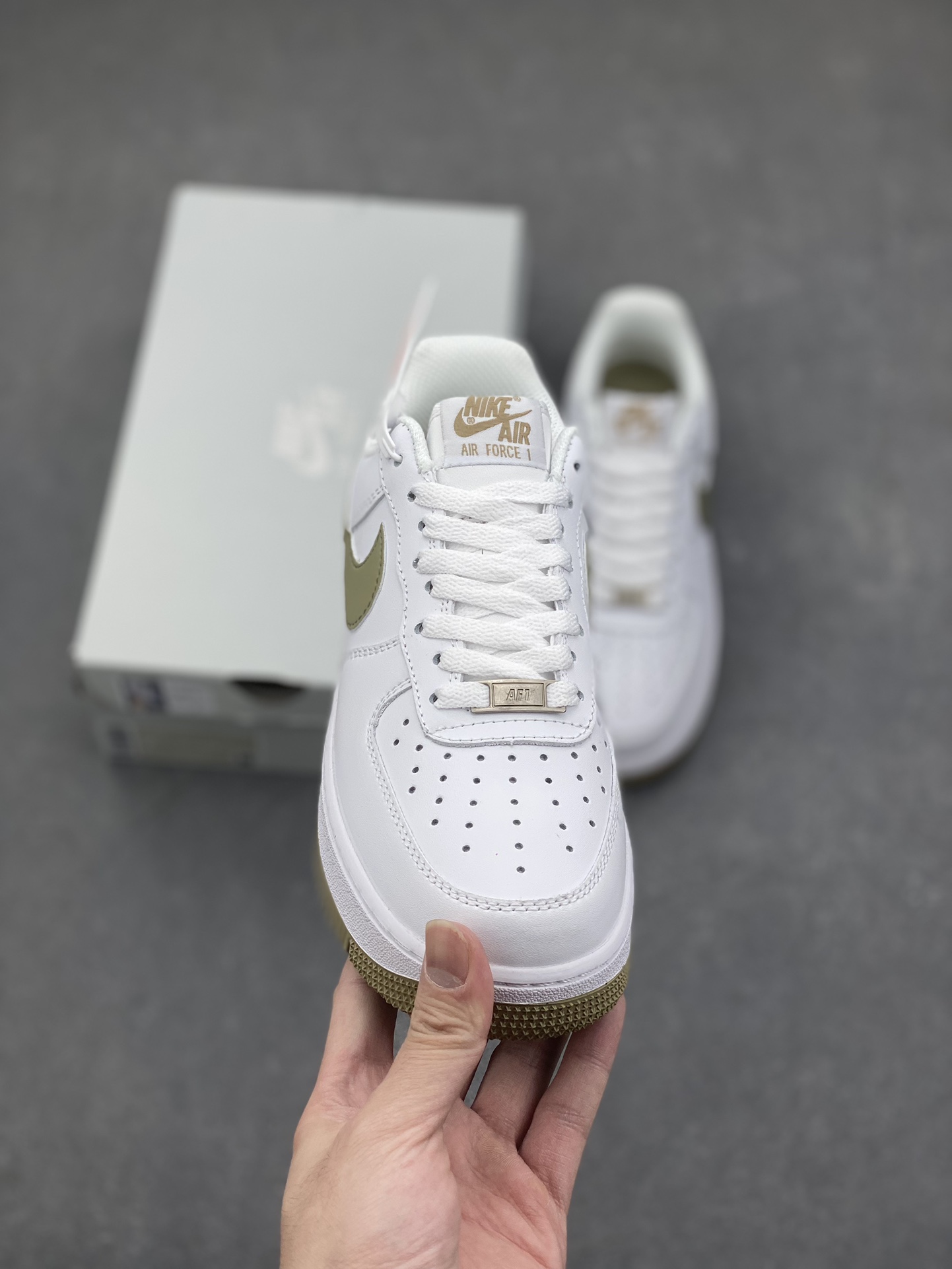 Nike Air Force 1 Low White Olive Canvas Sneakers FJ4146-110 3 i1733329577 6818 6